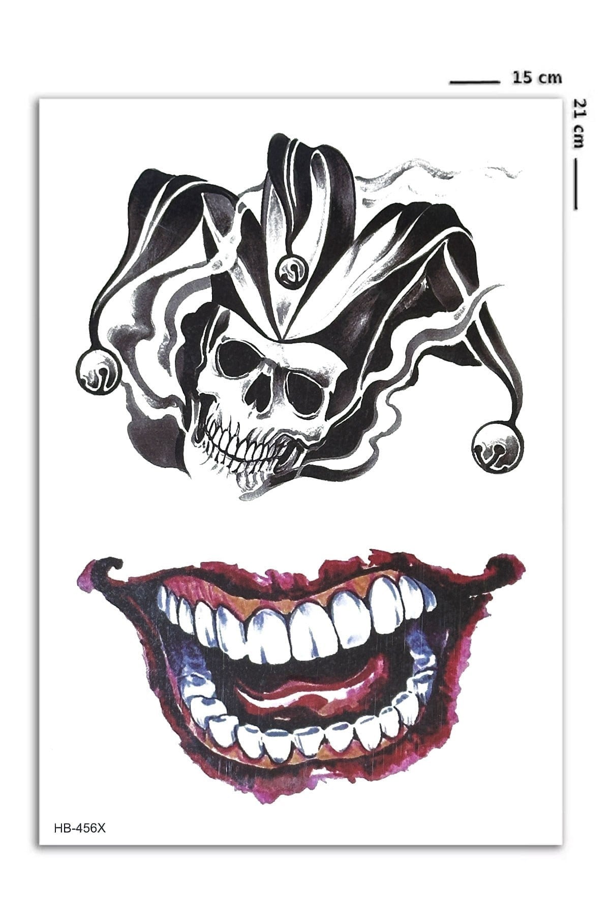 Joker Gülüşü Geçici Dövme Tattoo
