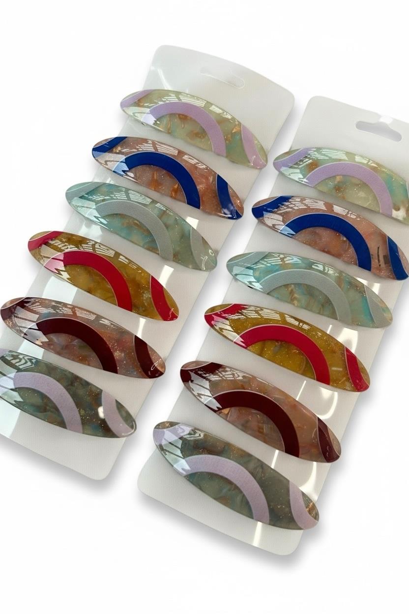12li Karışık Renk Otomat Toka Set