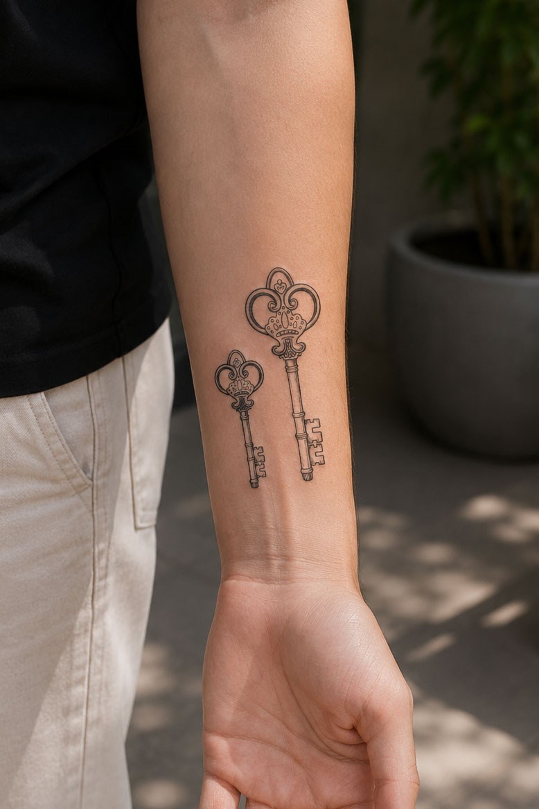 Anahtar Mini Geçici Dövme Tattoo