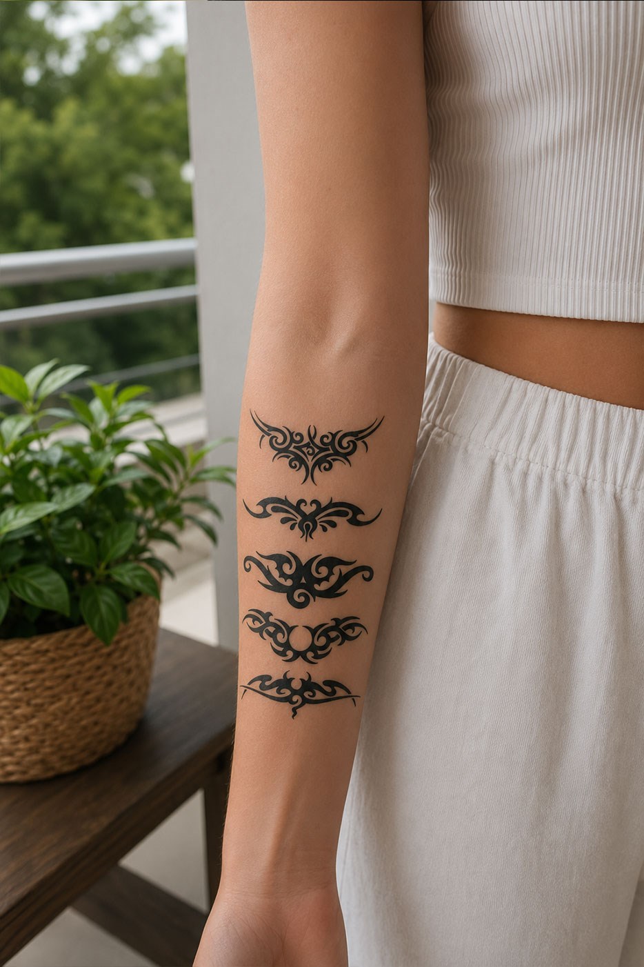 Dörtlü Tribal Mini Geçici Dövme Tattoo