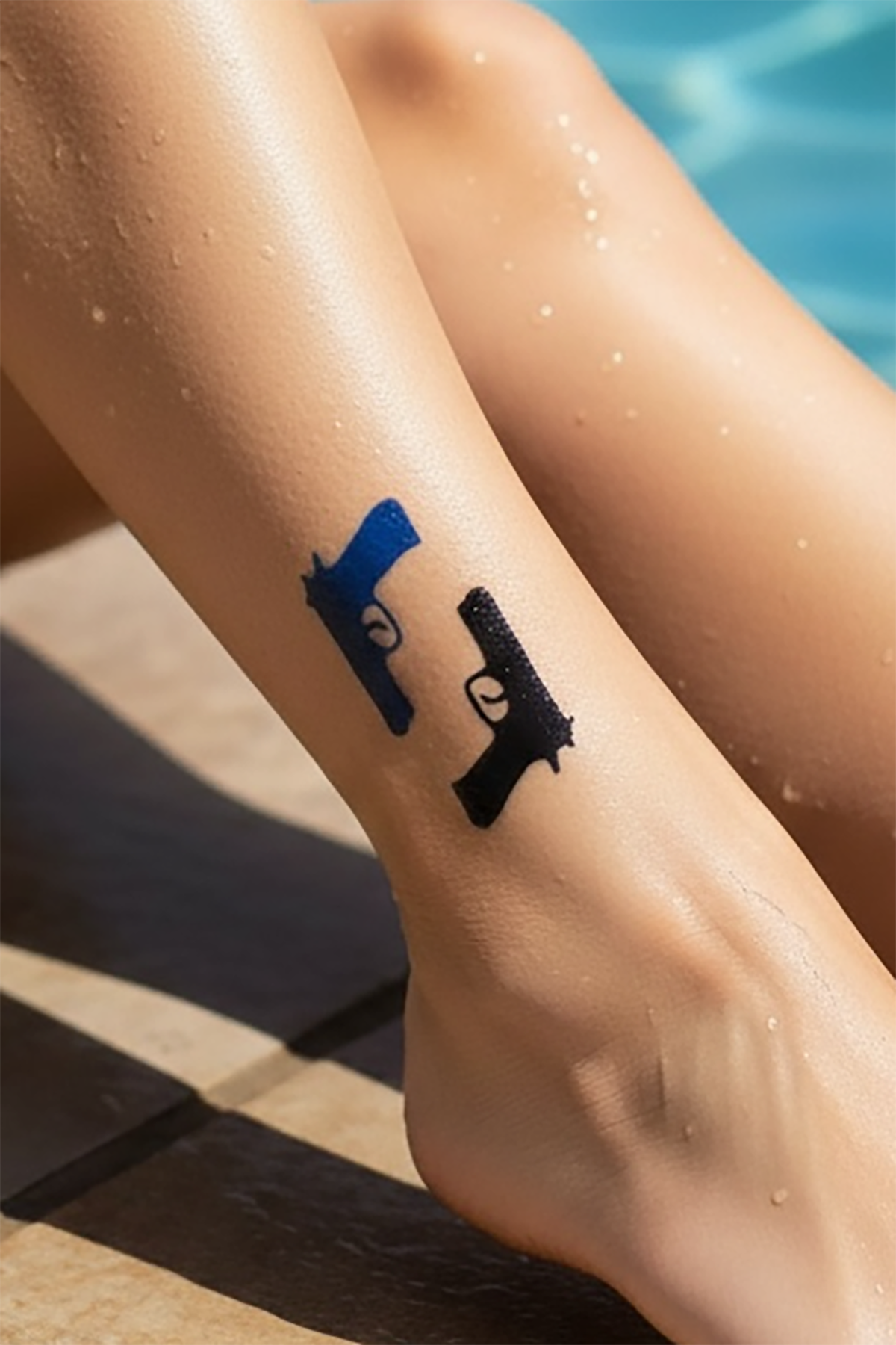 Silah Mini Geçici Dövme Tattoo