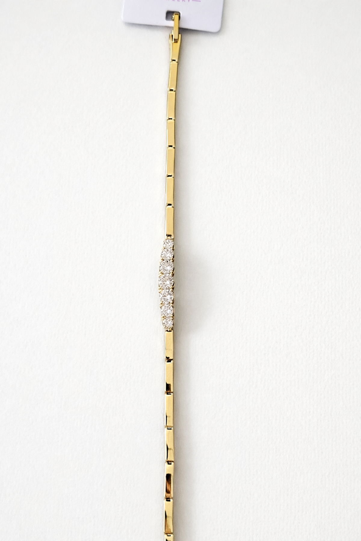 Altın Renk Taş Detaylı Çelik Xupıng VİP Bileklik