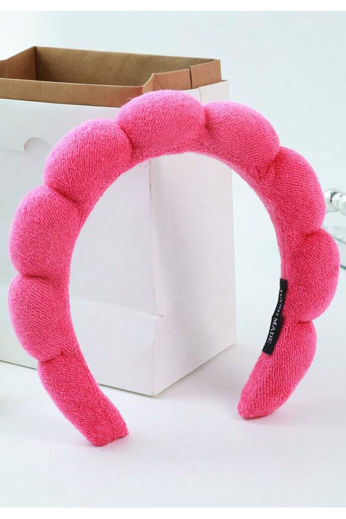 Pembe Renk Spa Havlu Taç 