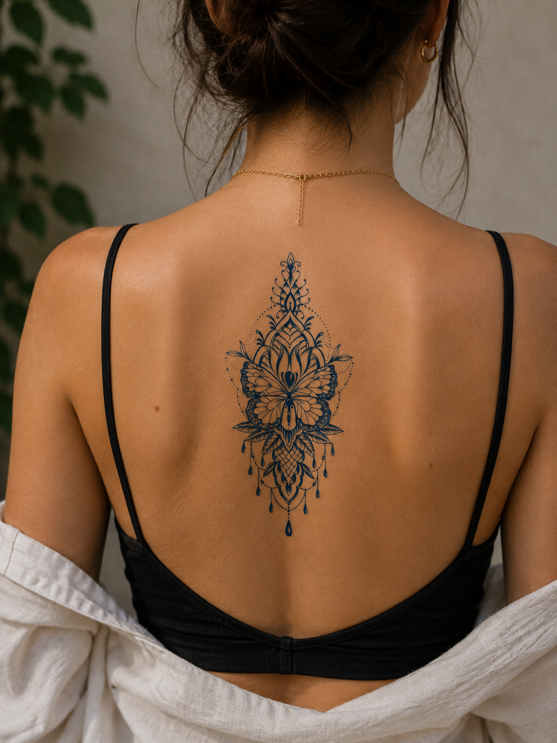 Kelebek Sonradan Kararan Yarı Kalıcı Geçici Dövme Tattoo