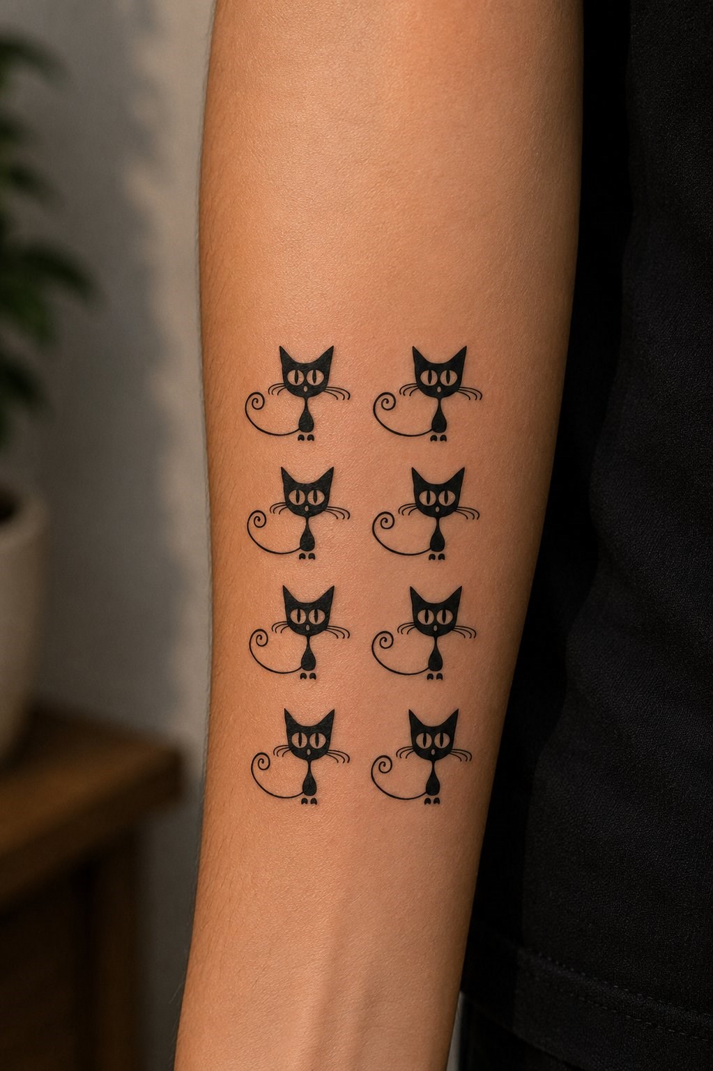 Çoklu Kedi Mini Geçici Dövme Tattoo