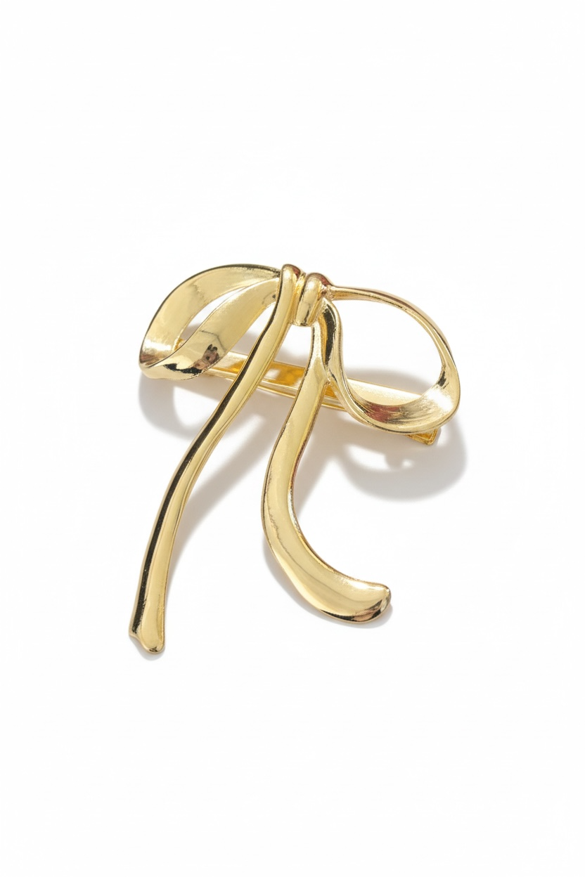 Altın Renk Kurdele Figürlü Metal Pens Toka