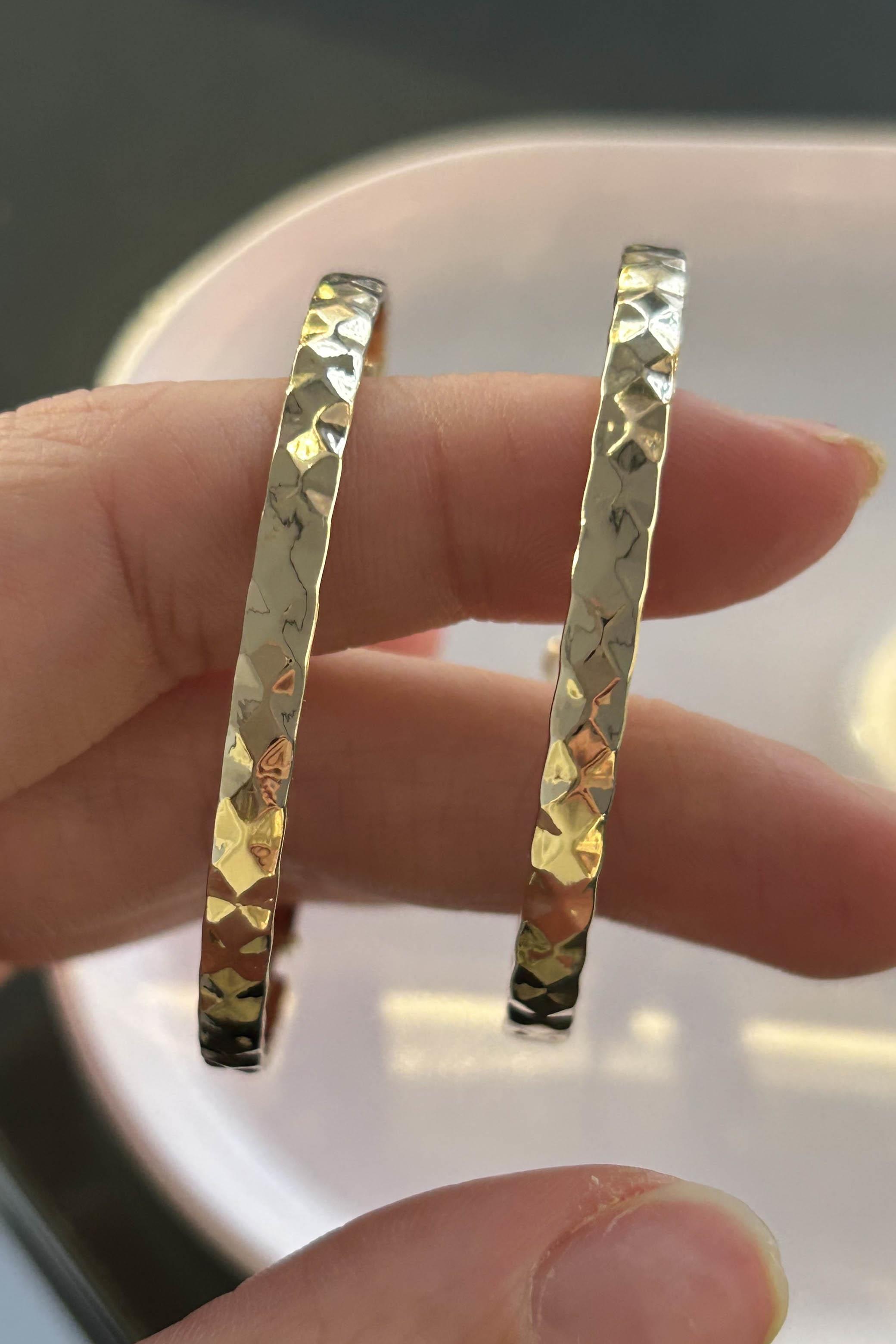 Altın Renk Halka Küpe (Çift)