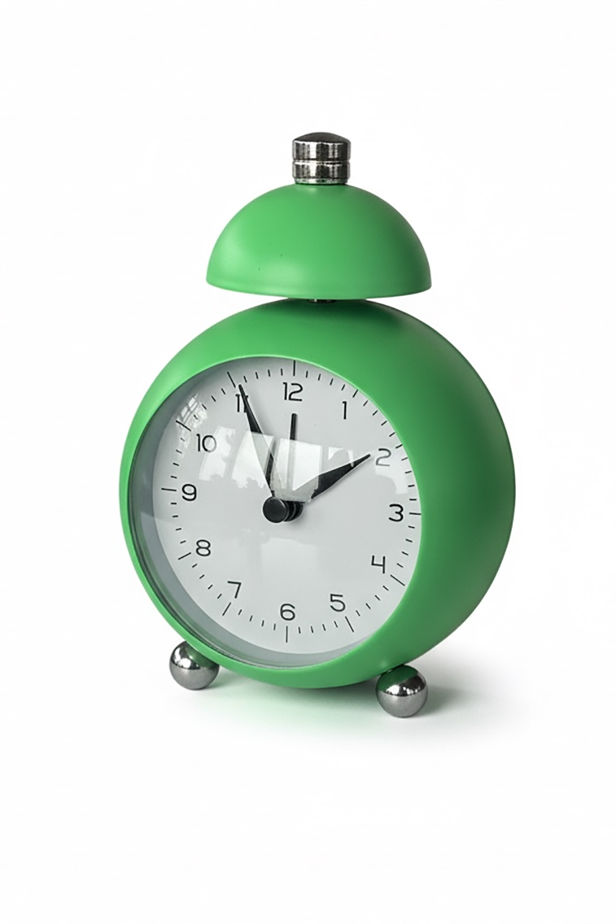 Yeşil Renk Mini Dekoratif Alarmlı Yuvarlak Masa Saati