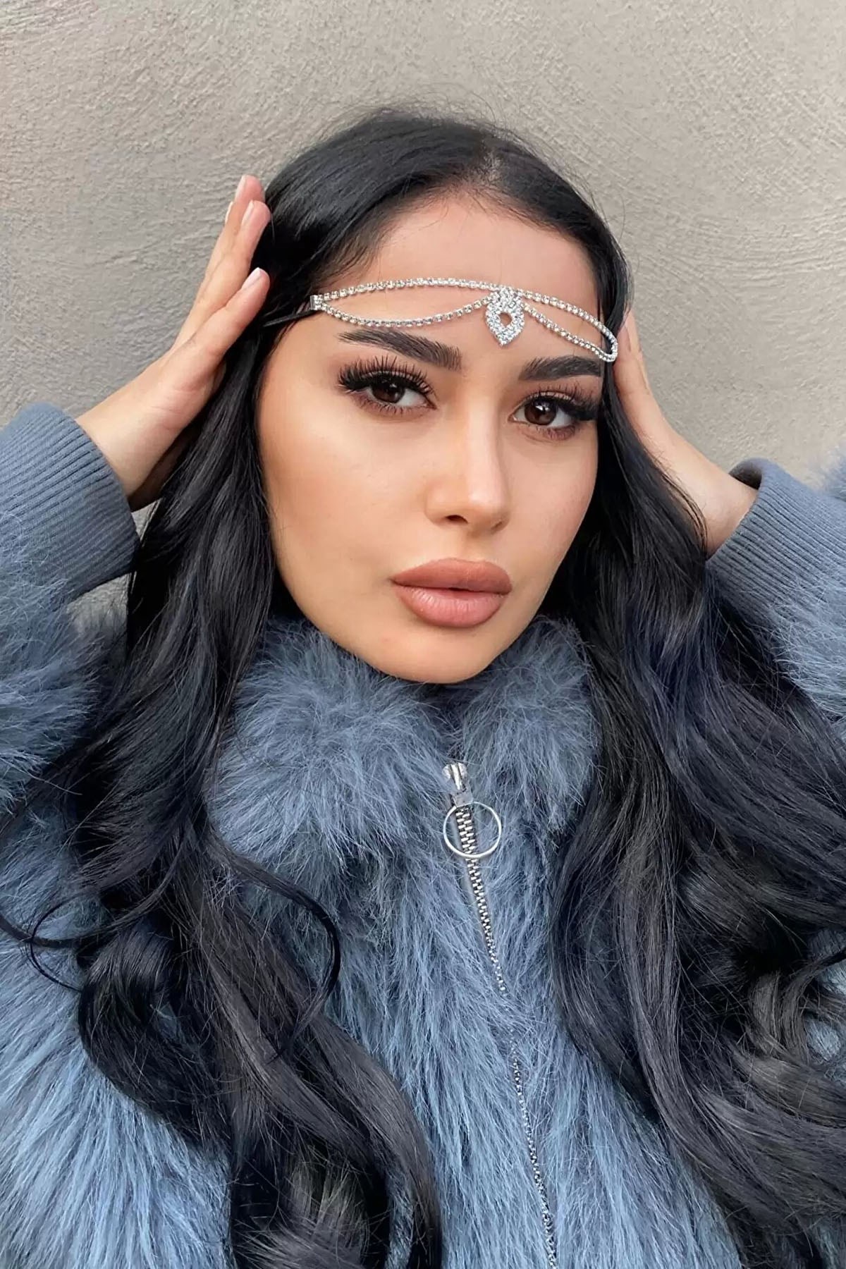 Gümüş Renk Alınlık, Kristal Taşlı Saç Aksesuarı, Gelin Tacı, Nişan Nikah Kına Saç Aksesuarı