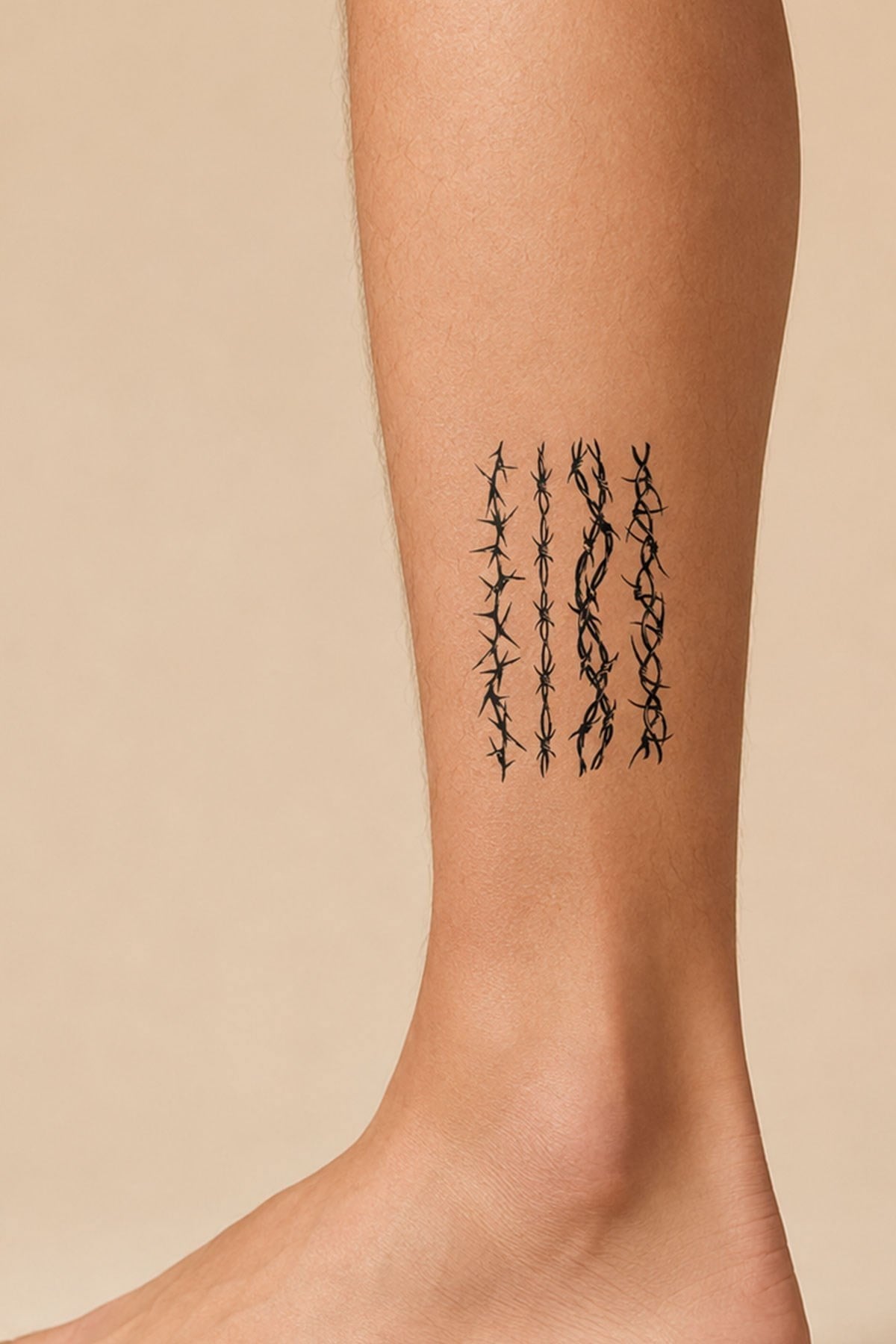 Tribal Dikenli Tel Geçici Mini Dövme Tattoo