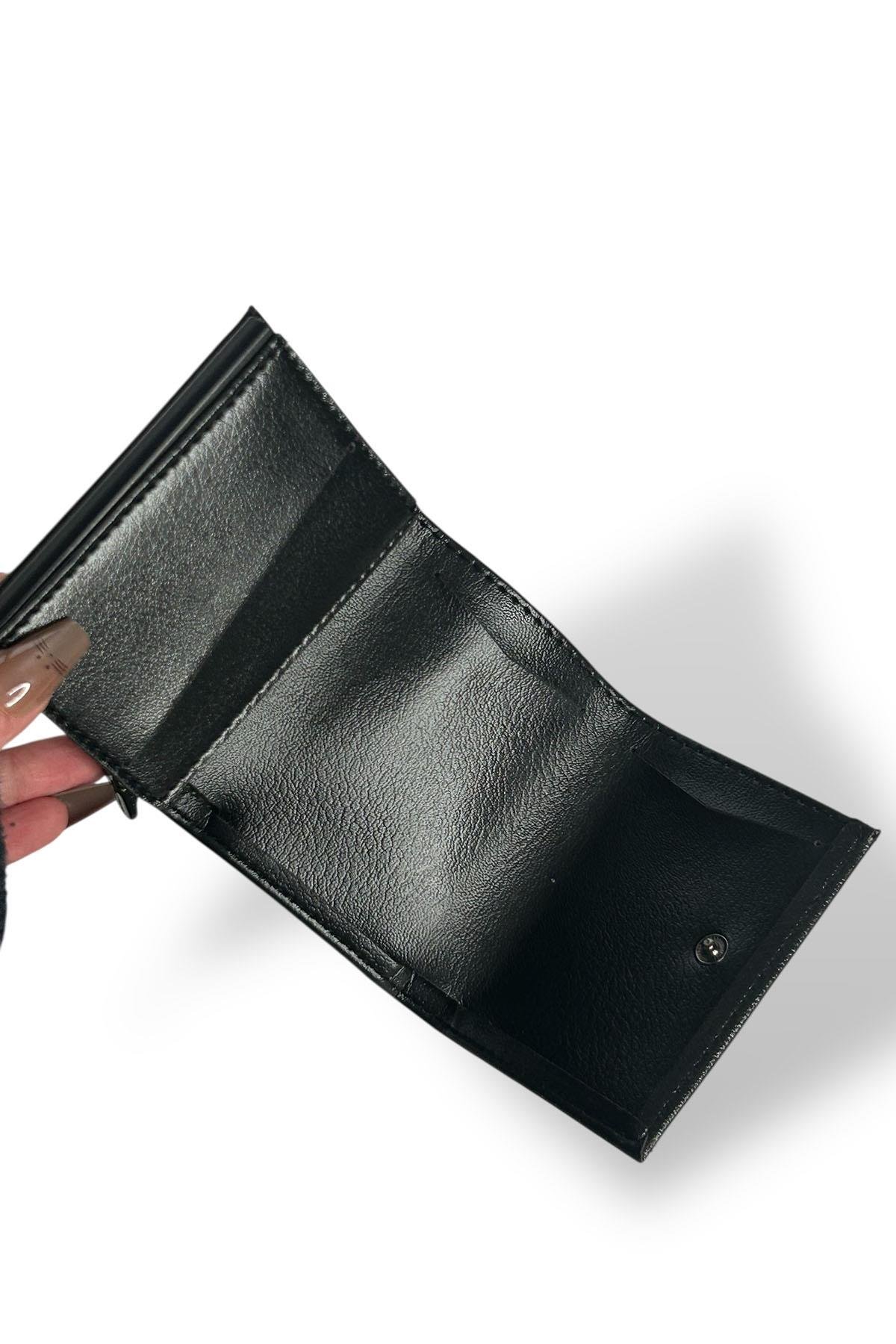 Siyah Renk Otomatik Cüzdan/Kartlık