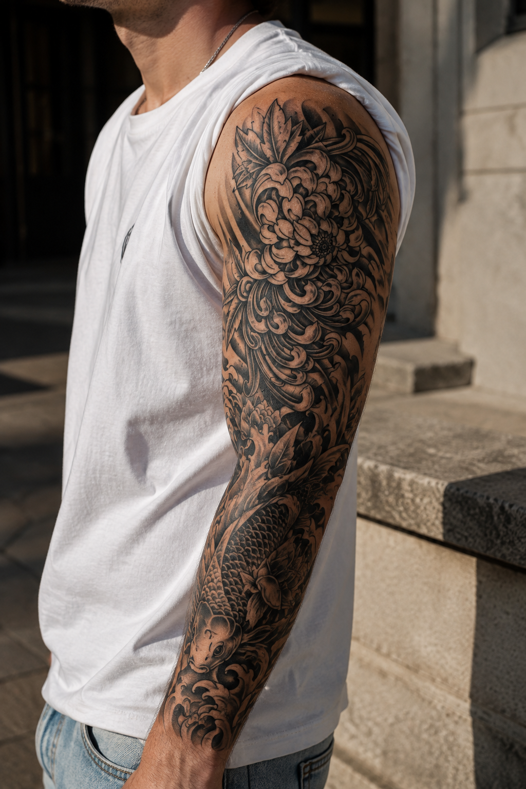 Balık Sonradan Kararan Yarı Kalıcı Geçici Kol Dövme Tattoo
