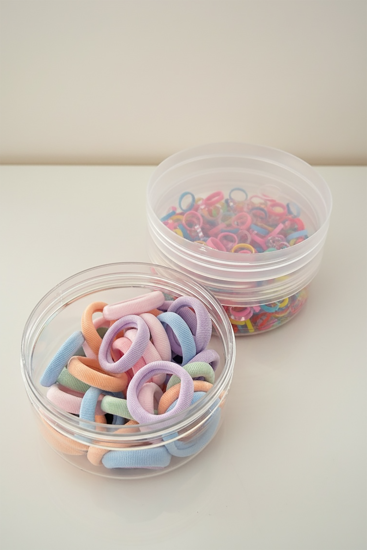 Karışık Renk Perma Lastik Ve Havlu Toka Set