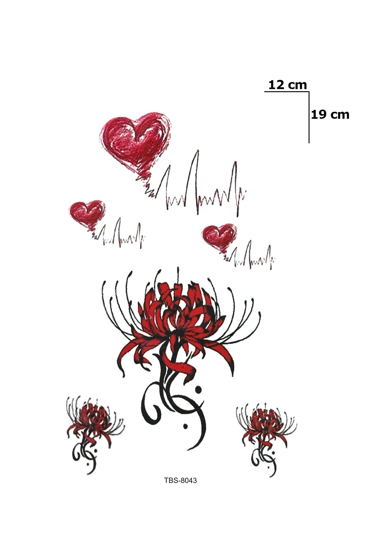 Kalp Geçici Dövme Tattoo