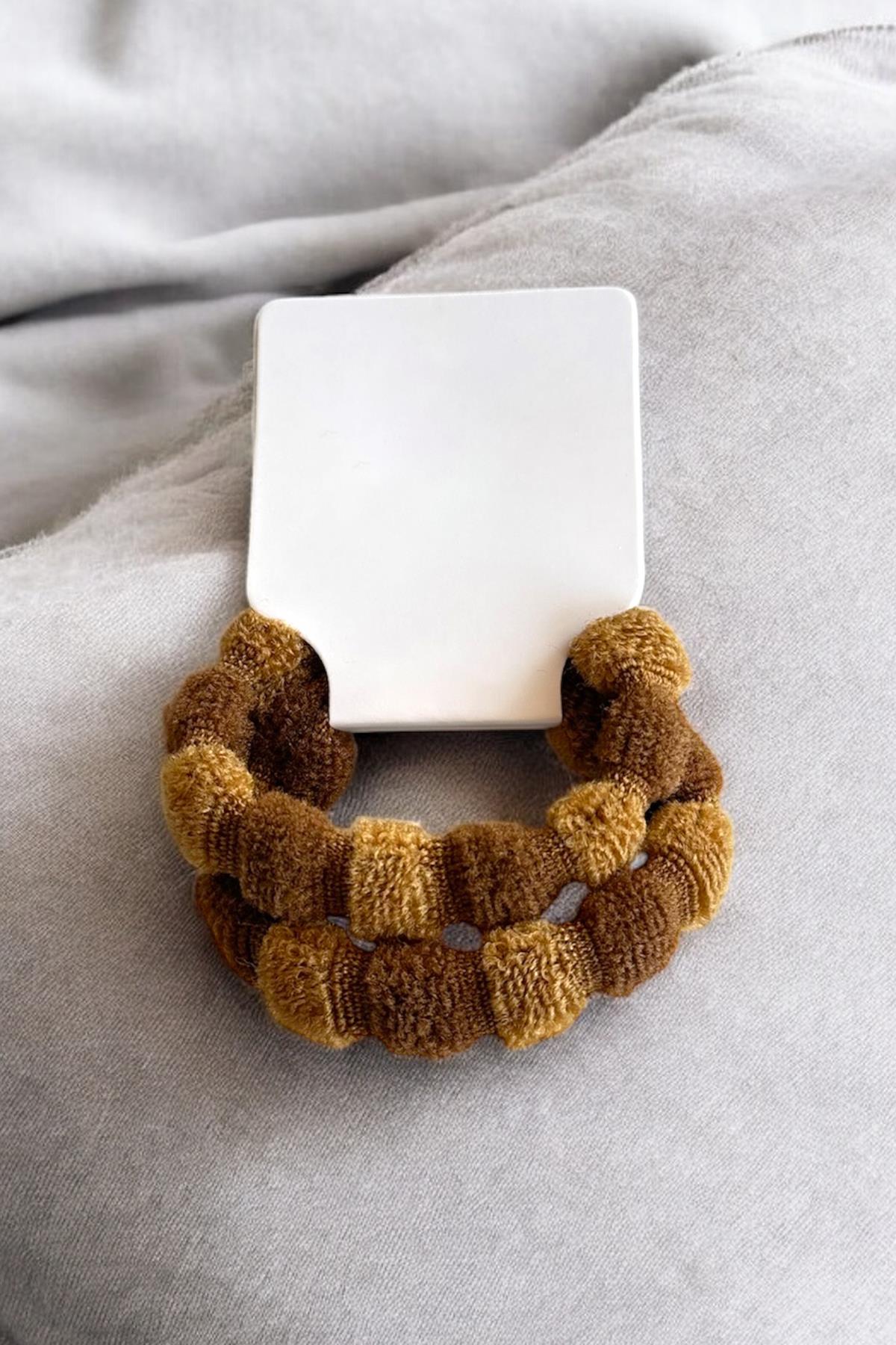 2li Koyu Kahve Renk Havlu Toka