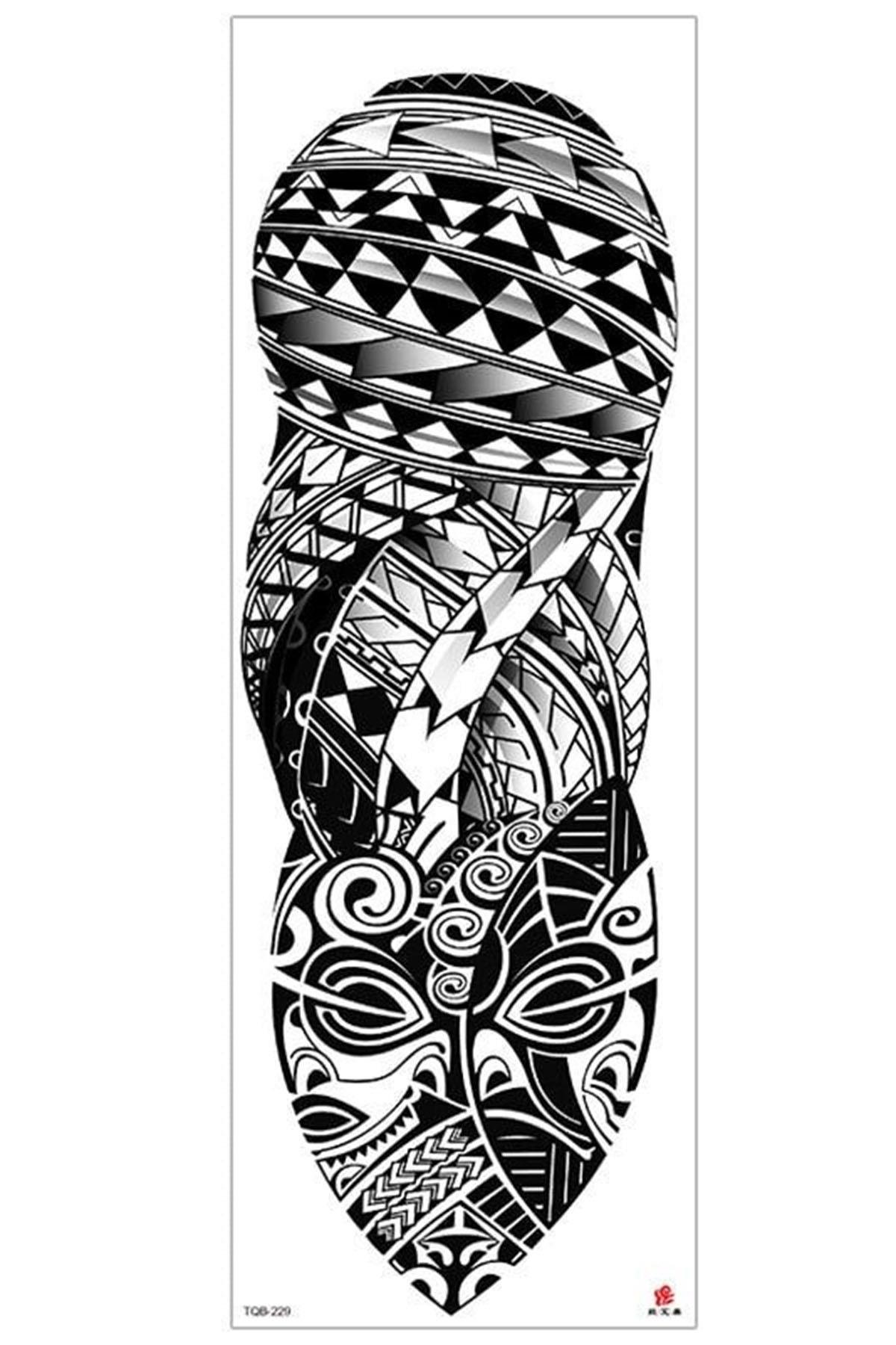 Geçici Tribal Figürlü Dövme Tattoo