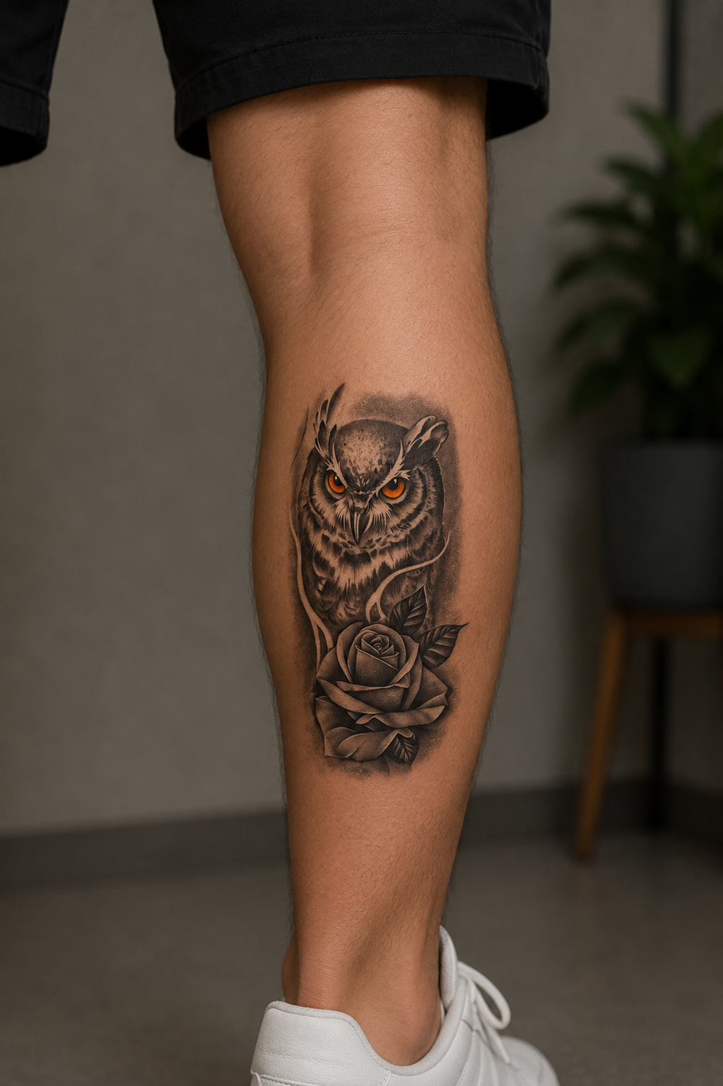 Baykuş Dövme Geçici Tattoo
