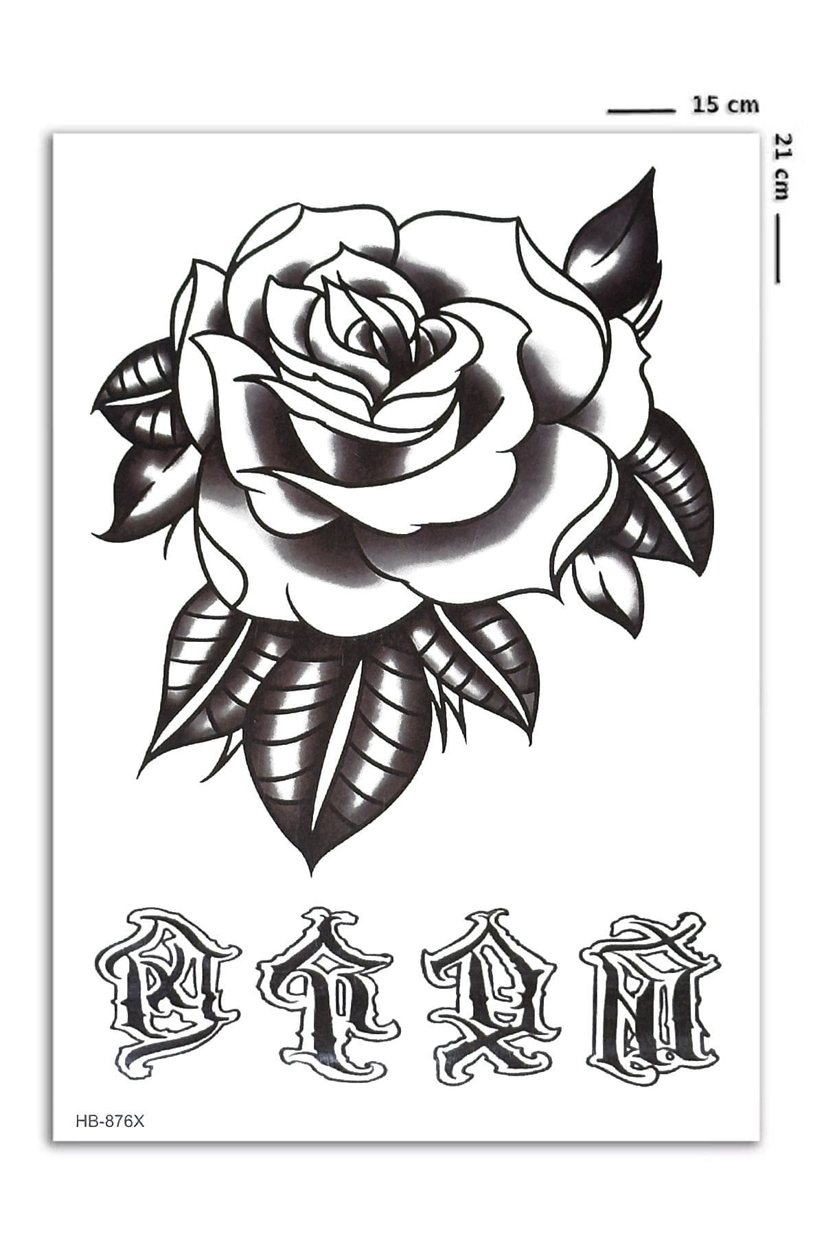 Gül Geçici Dövme Tattoo