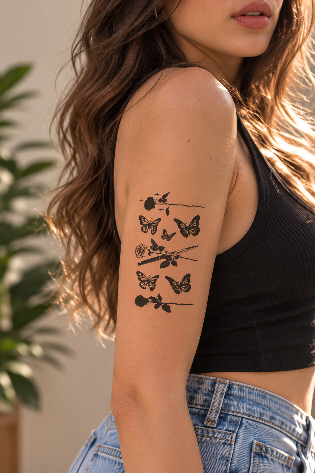 Bıçak Dövme Geçici Tattoo