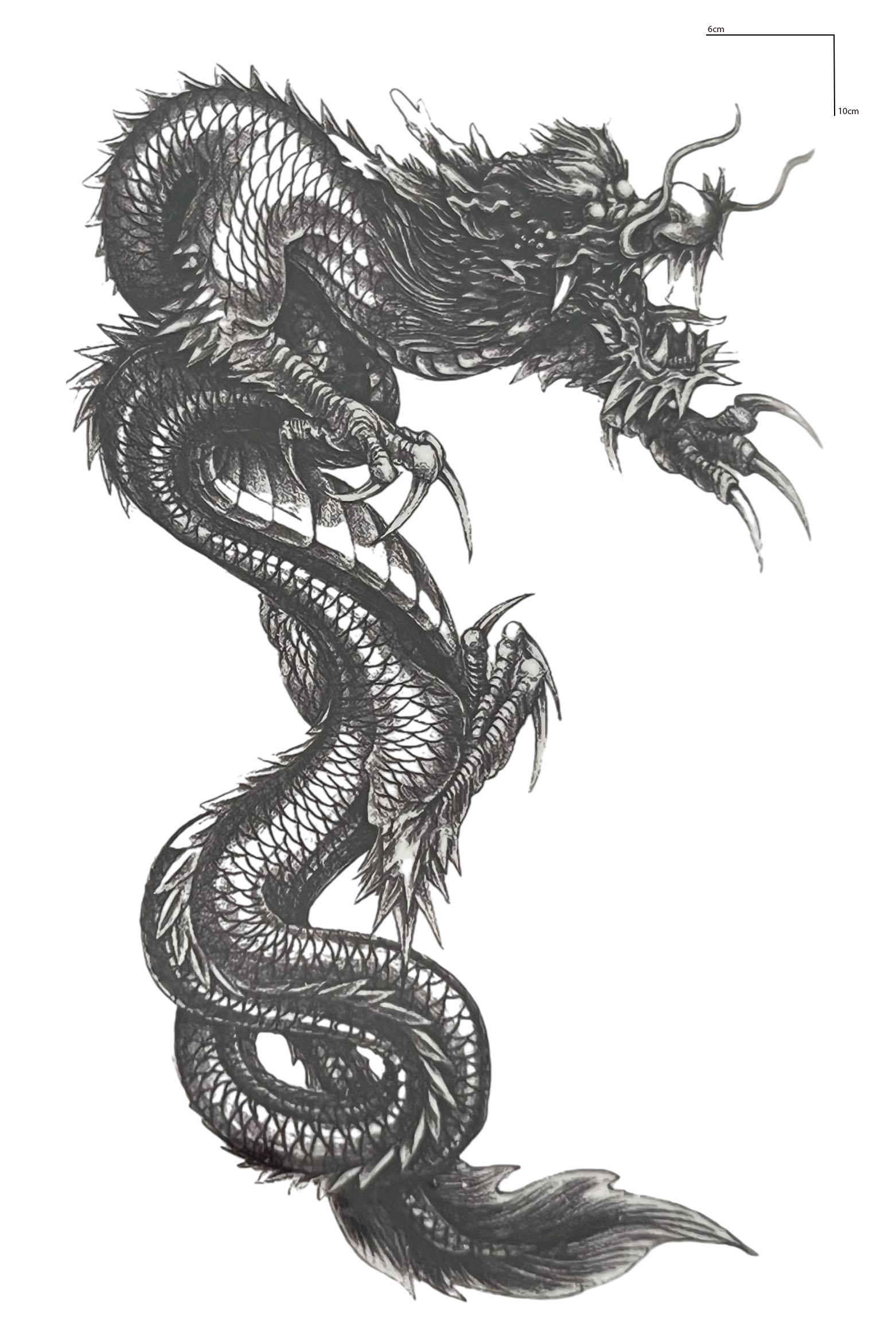 Ejderha Figürlü Mini Dövme Tattoo