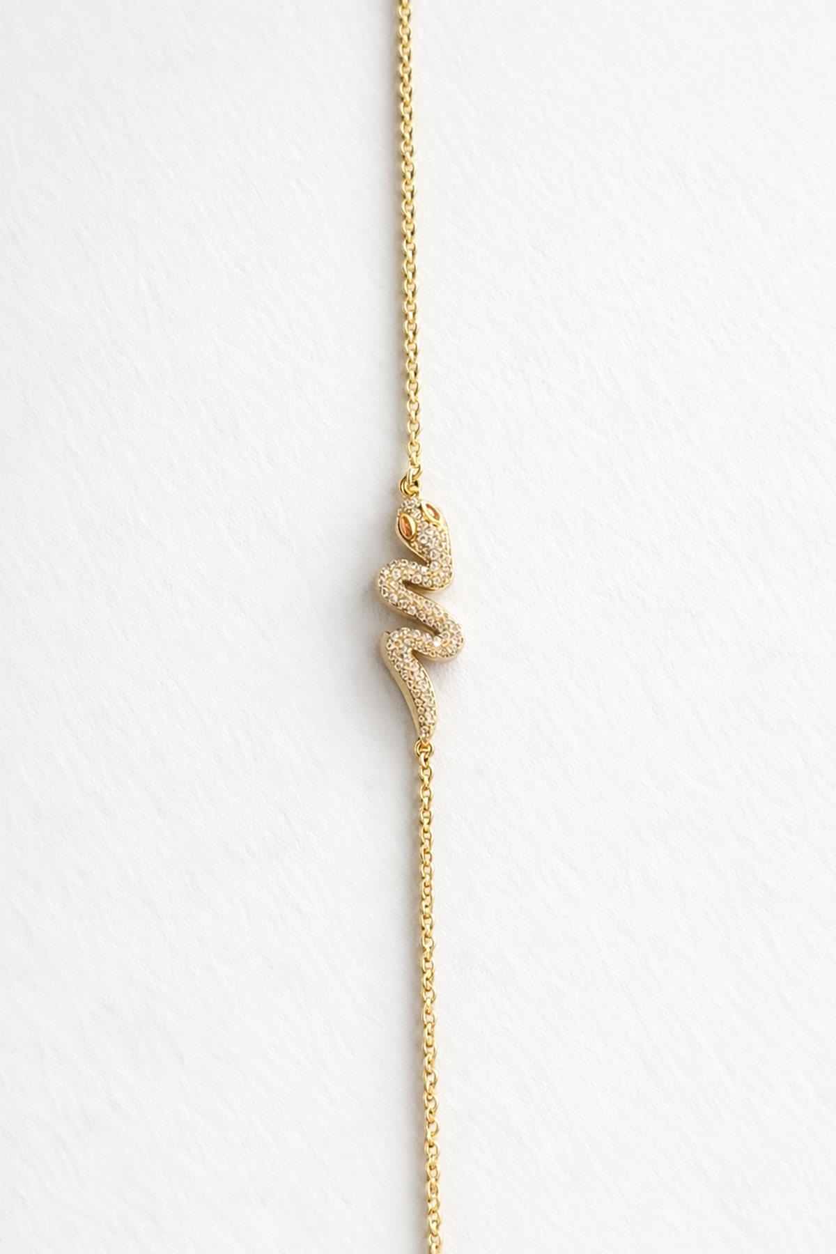 Altın Renk Yılan Figürlü Çelik Xupıng VİP Bileklik