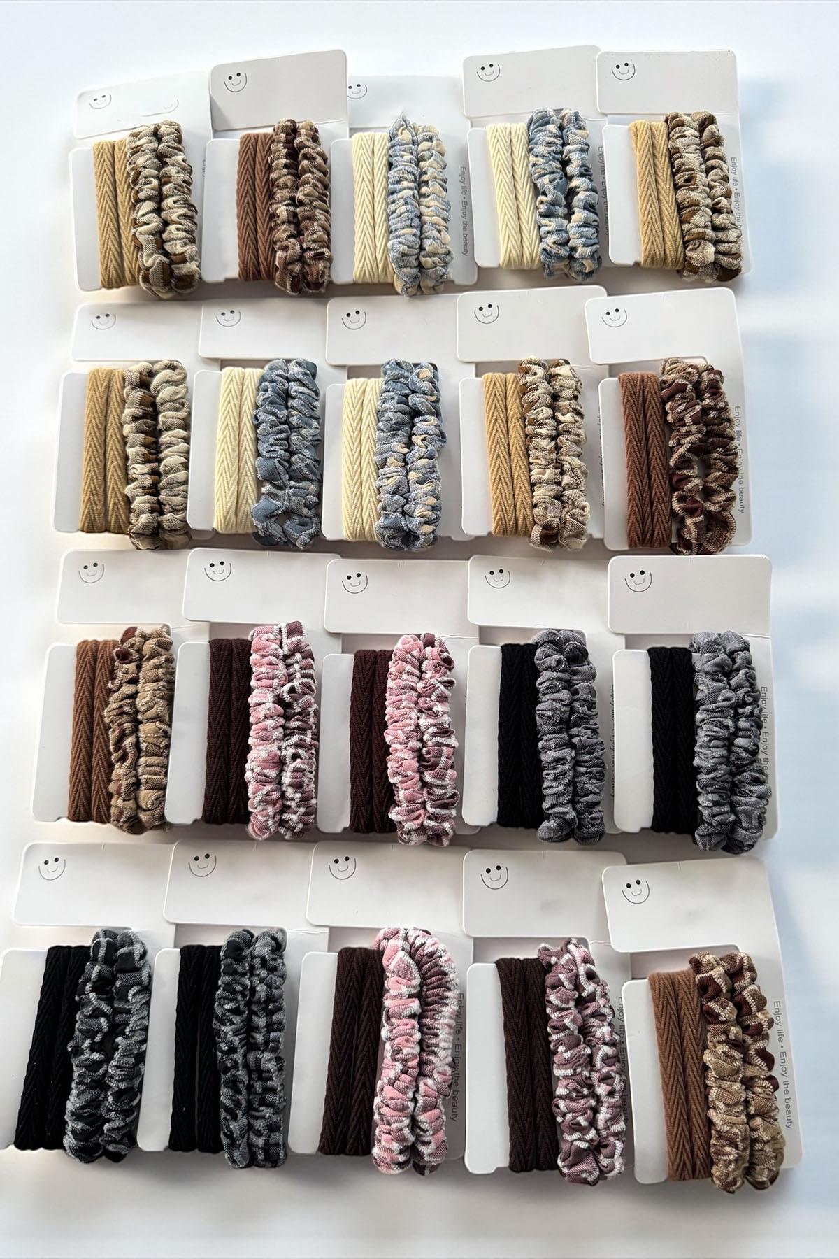 20li Karışık Renk Lastik Toka Set