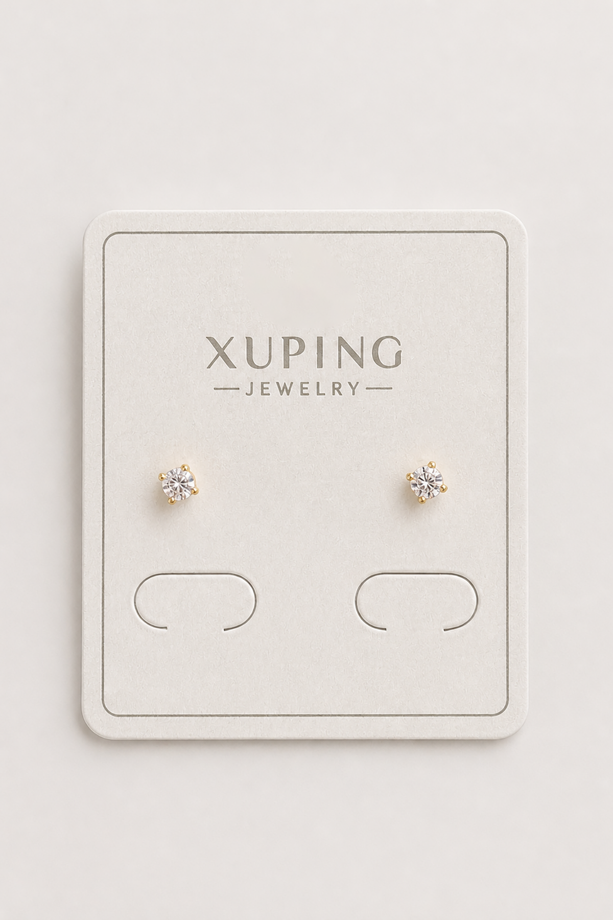 Altın Renk Taş Detaylı Xuping Küpe (Çift)