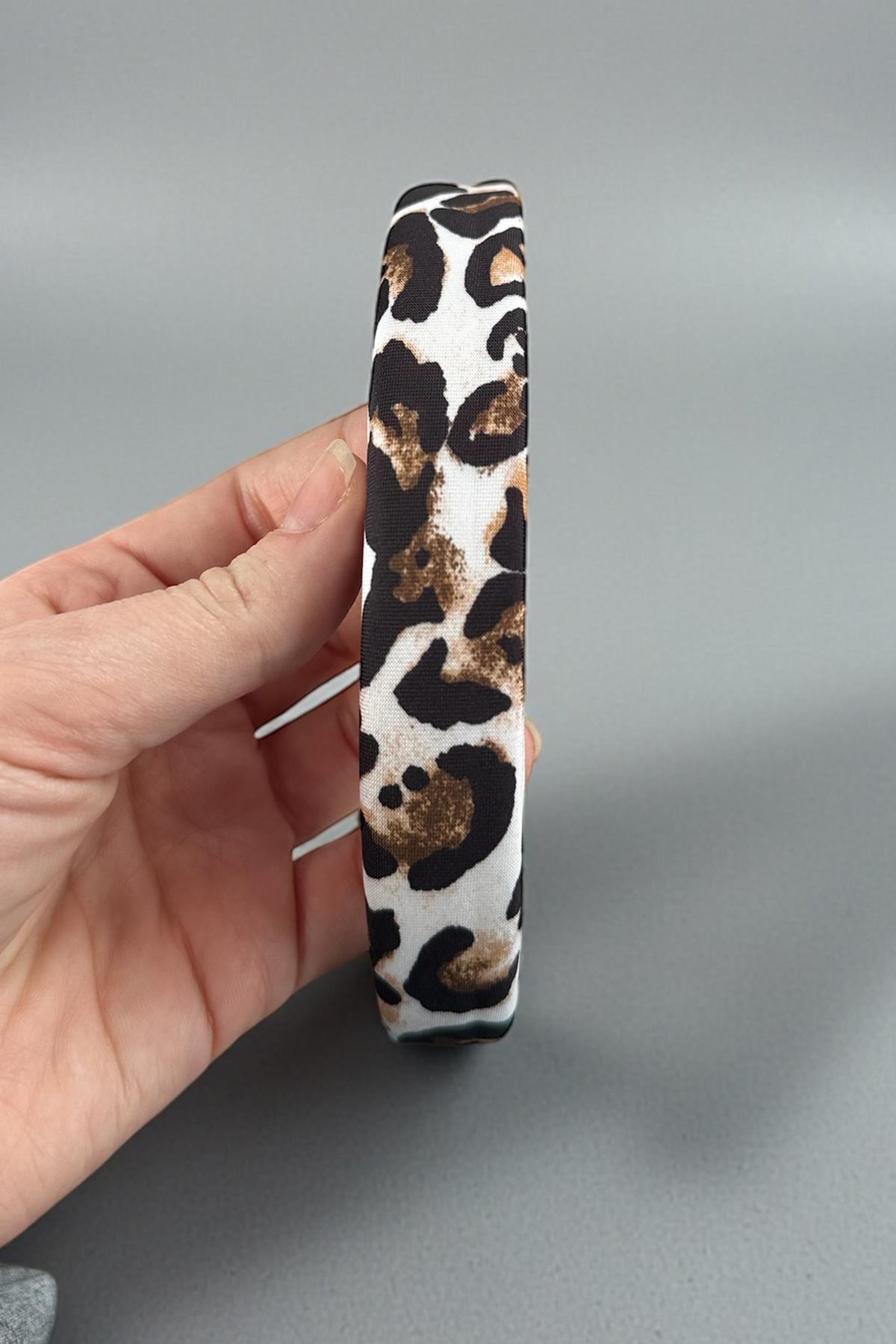 12´li Karışık Renk Leopar Desenli  Taç Set