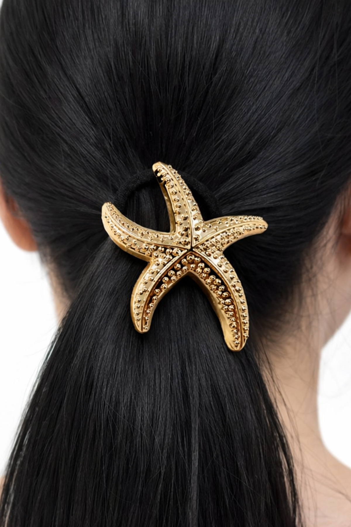 Altın Renk Deniz Yıldızı Figürlü Metal Lastik Toka