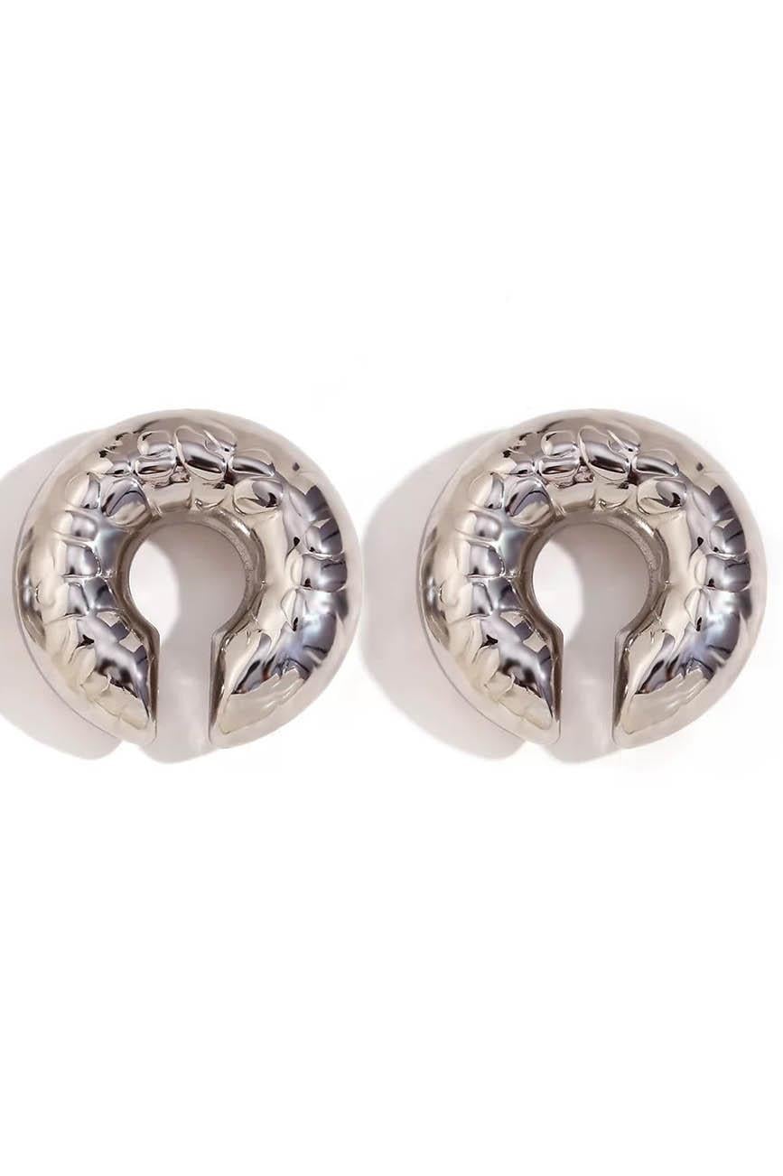Gümüş Renk Çelik Ear Cuff (Çift)