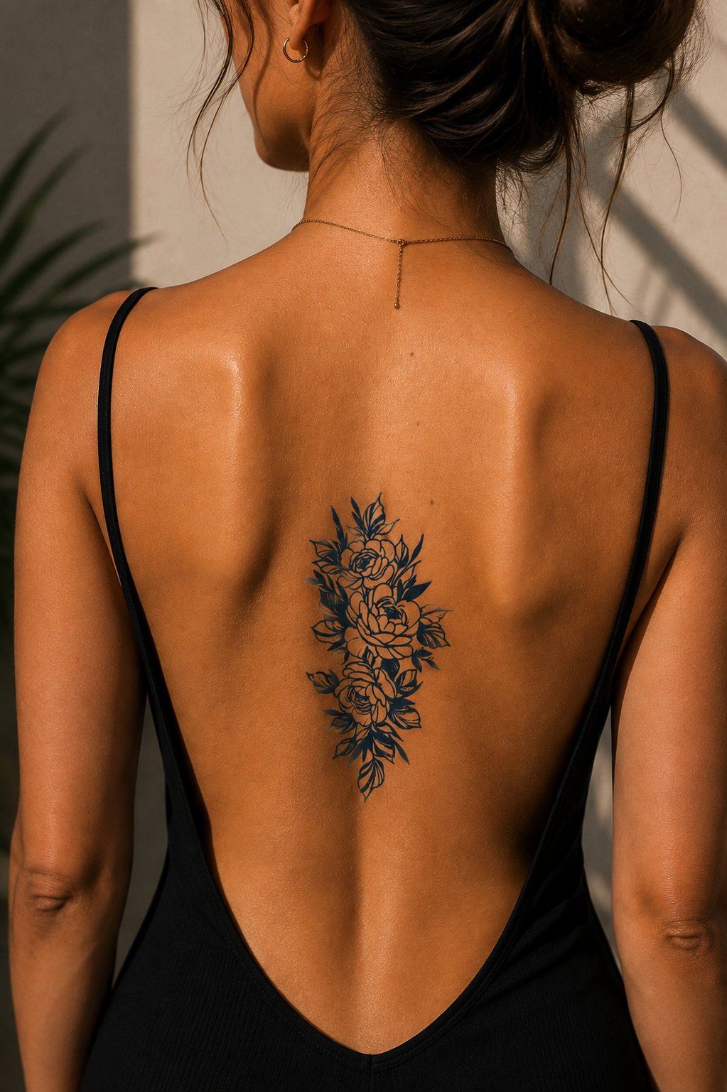 Çiçek Sonradan Kararan Yarı Kalıcı Geçici Dövme Tattoo