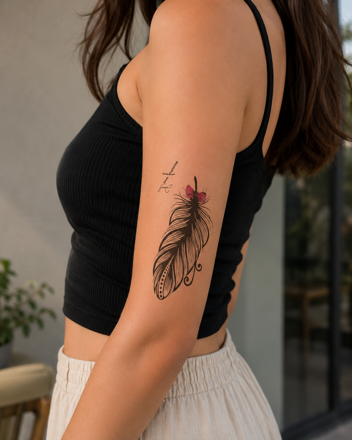 Kuş Tüyü Mini Geçici Dövme Tattoo