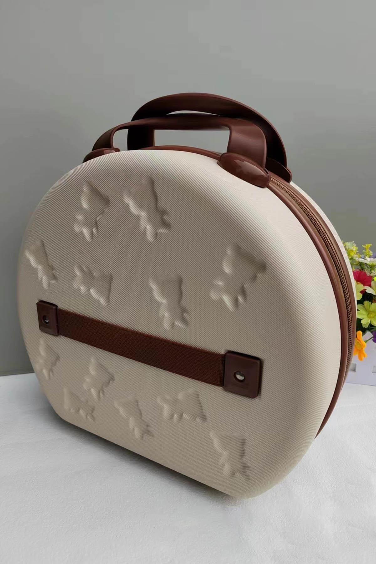 Krem Renk Organizatör El Bavulu 