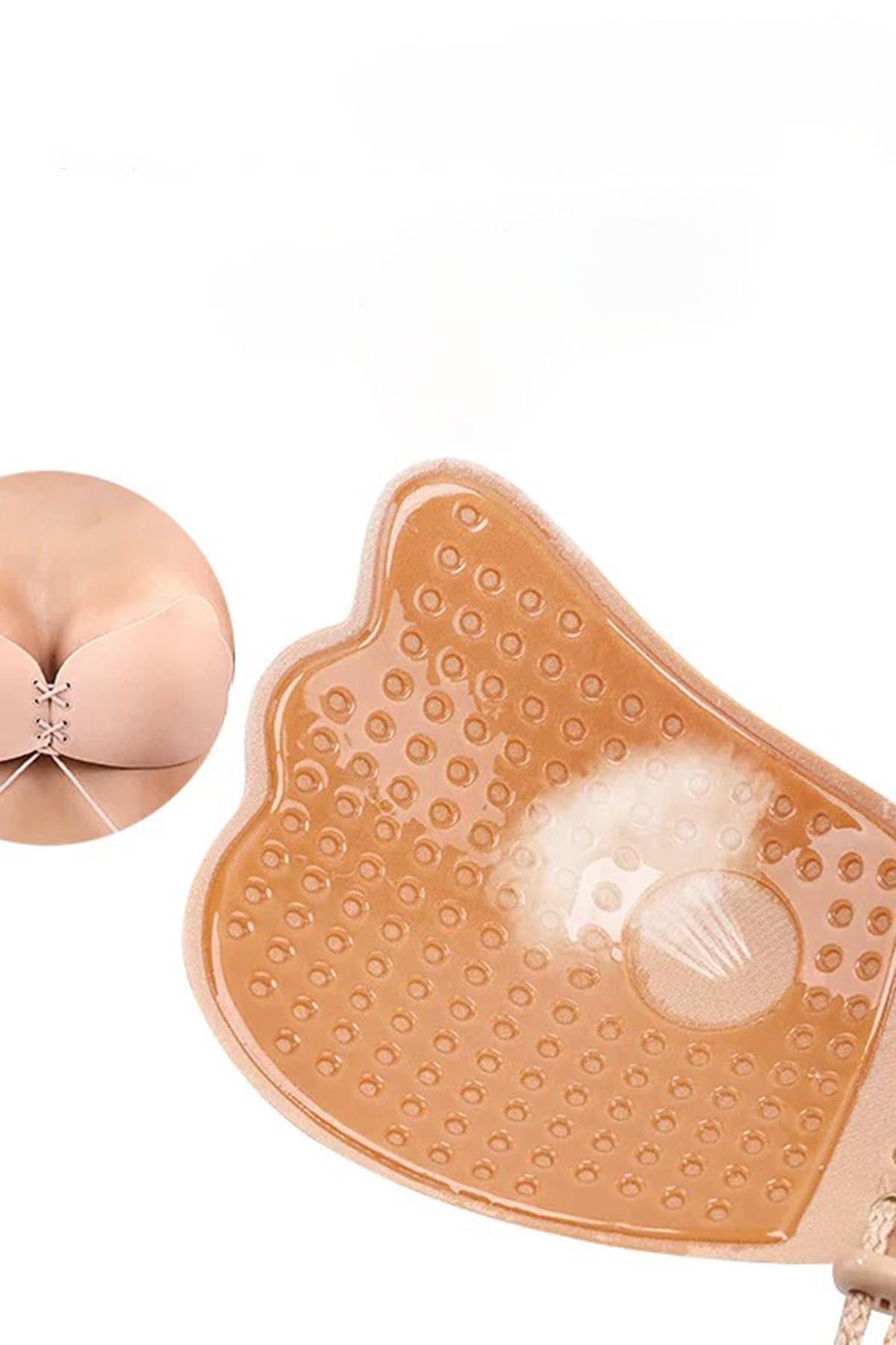 Dekolte/Abiye Yapışkanlı Bra Sütyen/ Askısız Straplez Göğüs Dikleştirici Sütyen 75B