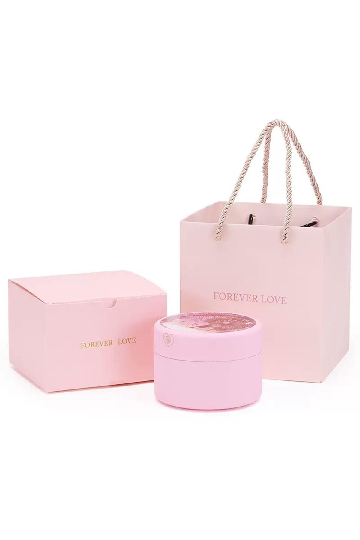 Pembe Renk Dokunmatik Işıklı Takı Organizeri