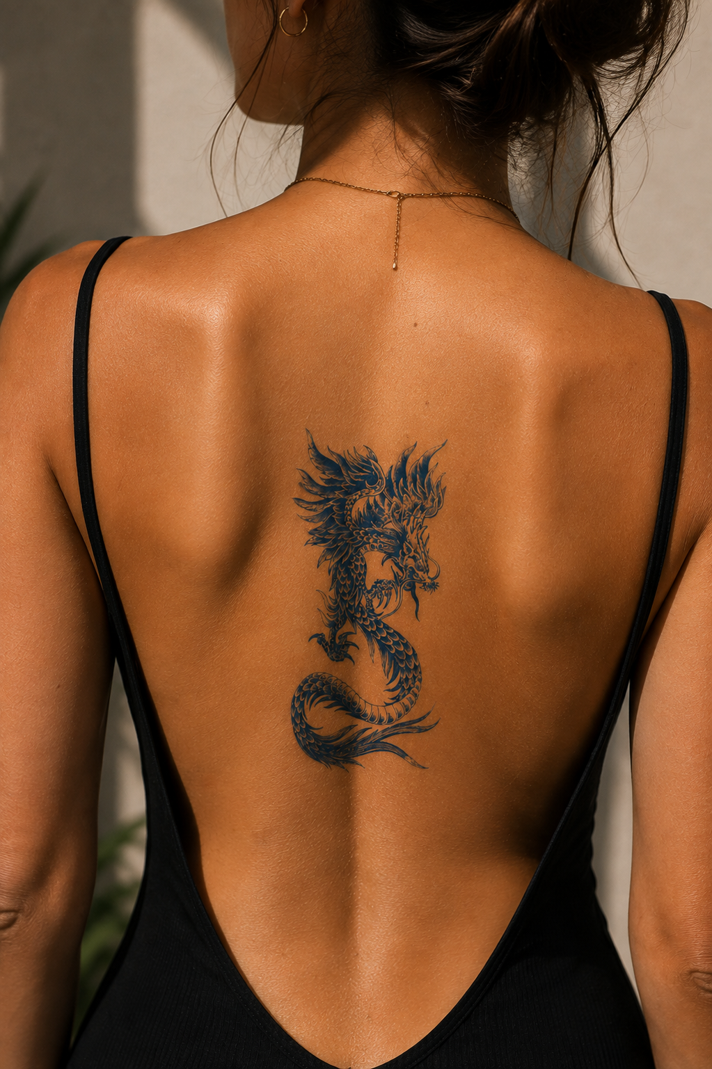 Ejderha Sonradan Kararan Yarı Kalıcı Geçici Dövme Tattoo