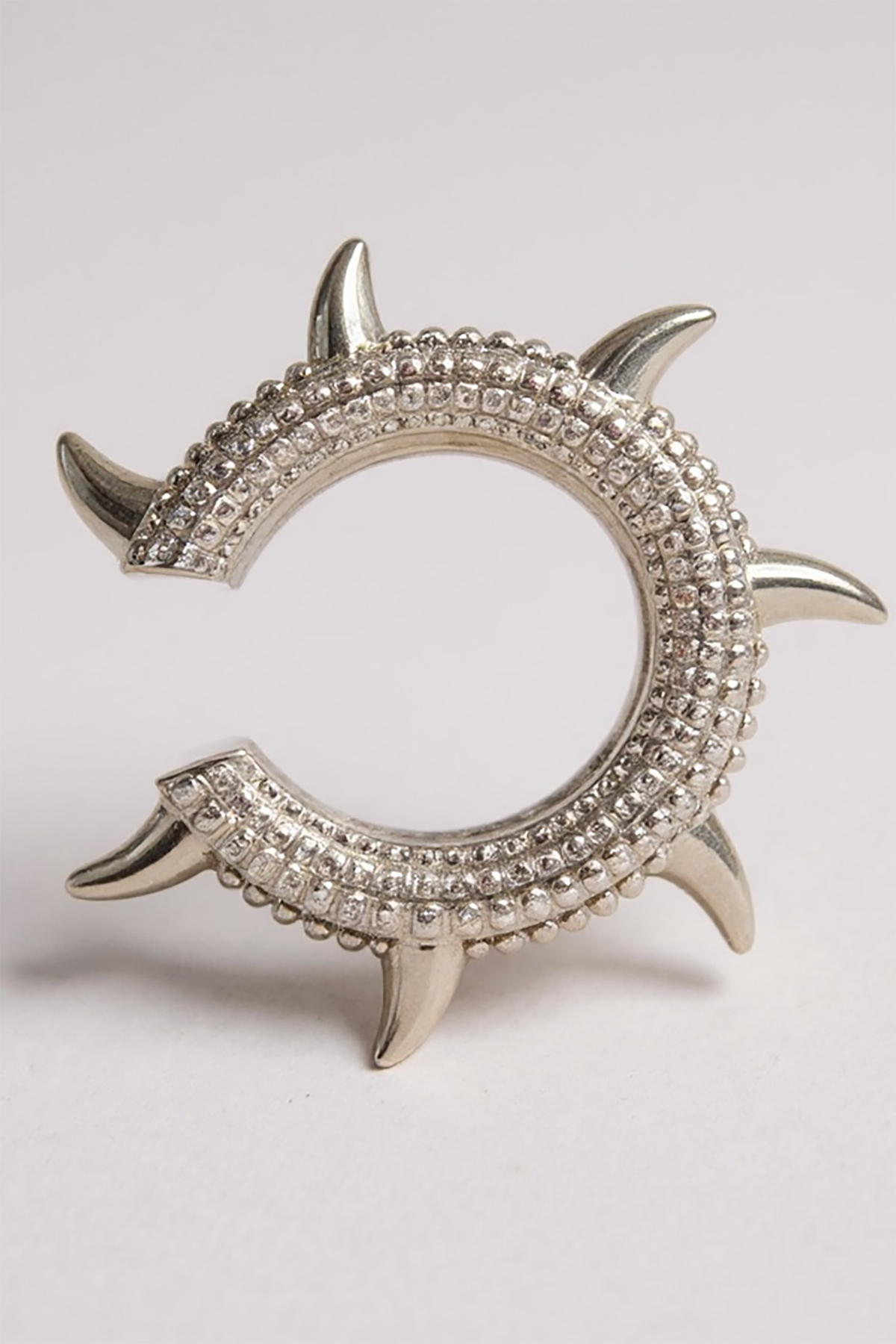 Gümüş Renk 14K Altın Kaplama TX Ear Cuff (Tek)