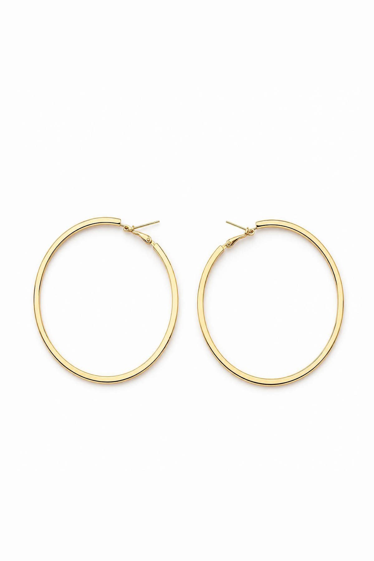 Altın Renk Halka Küpe  60Mm (Çift)                       