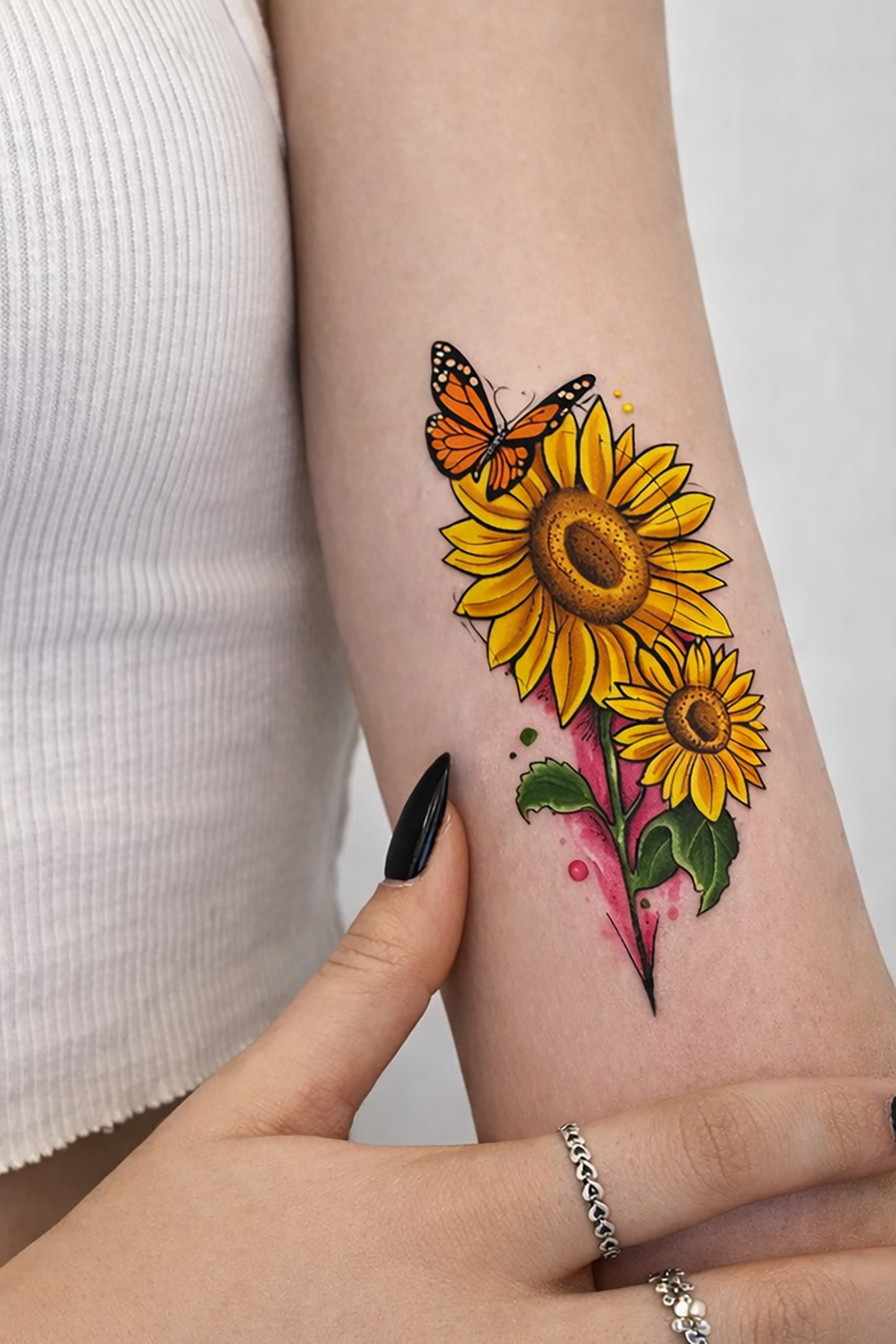 Geçici Çiçek Figürlü Mini Dövme Tattoo