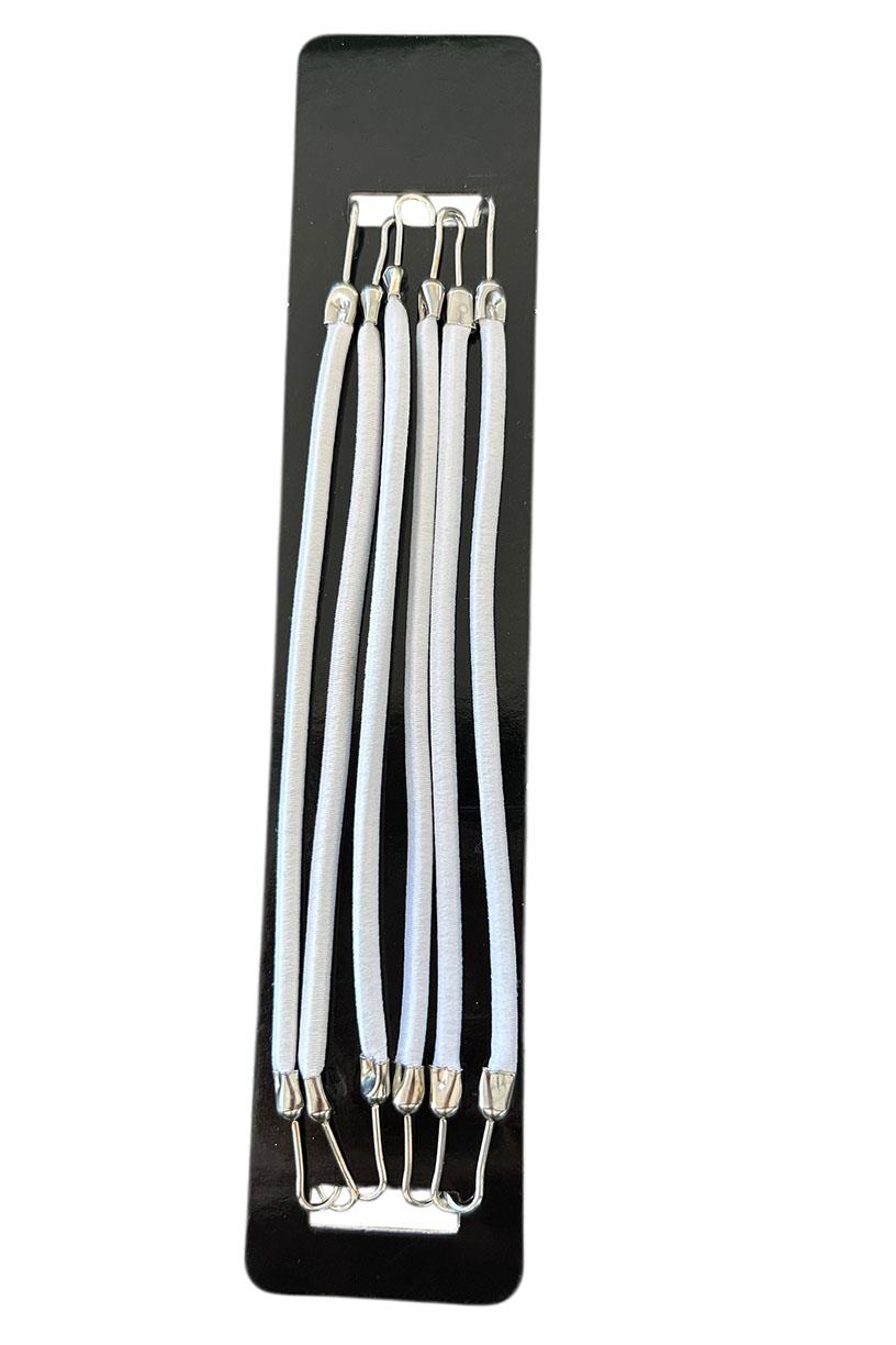 Beyaz Renk 6lı Kancalı Toka Set