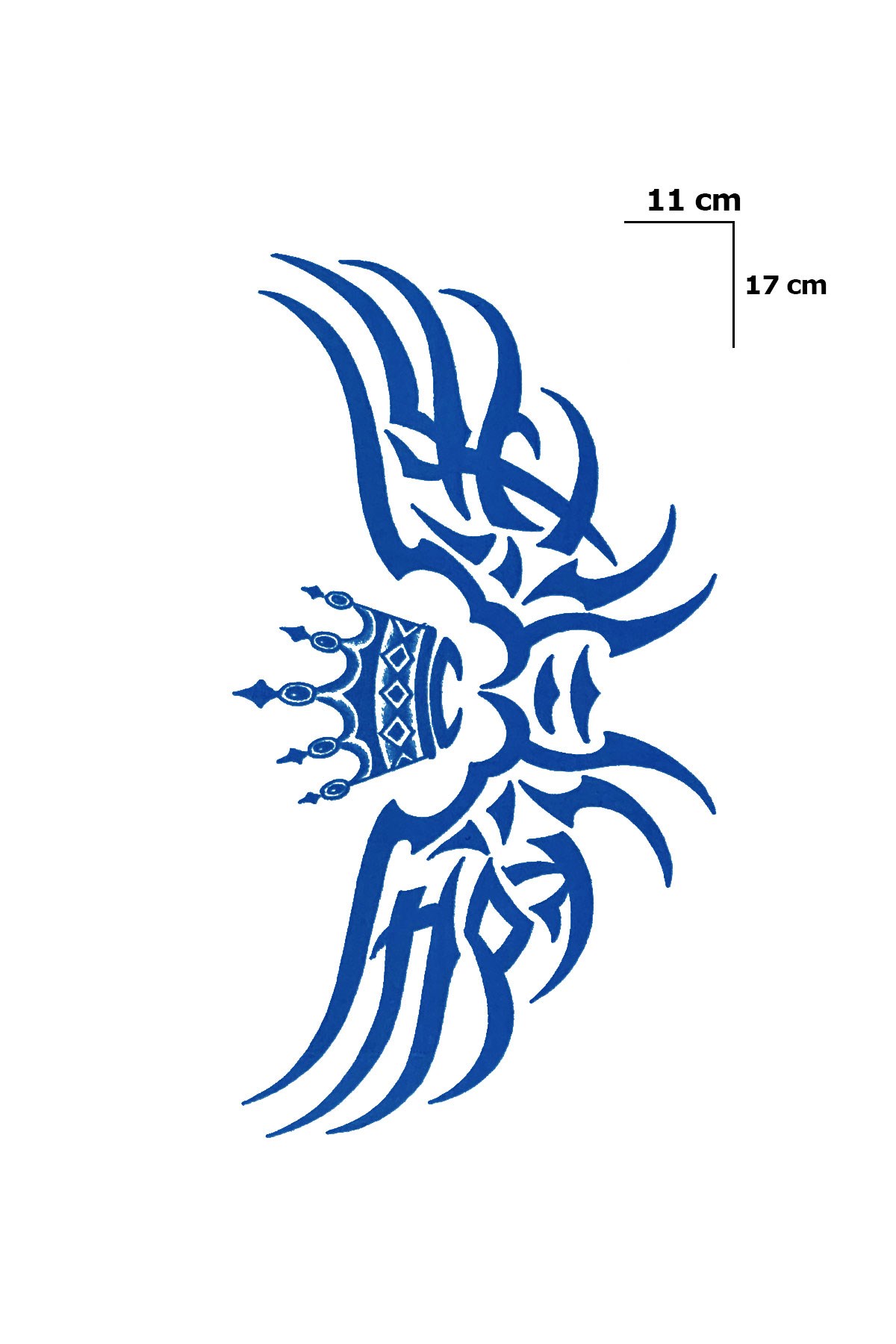 Taç Sonradan Kararan Yarı Kalıcı Geçici Dövme Tattoo