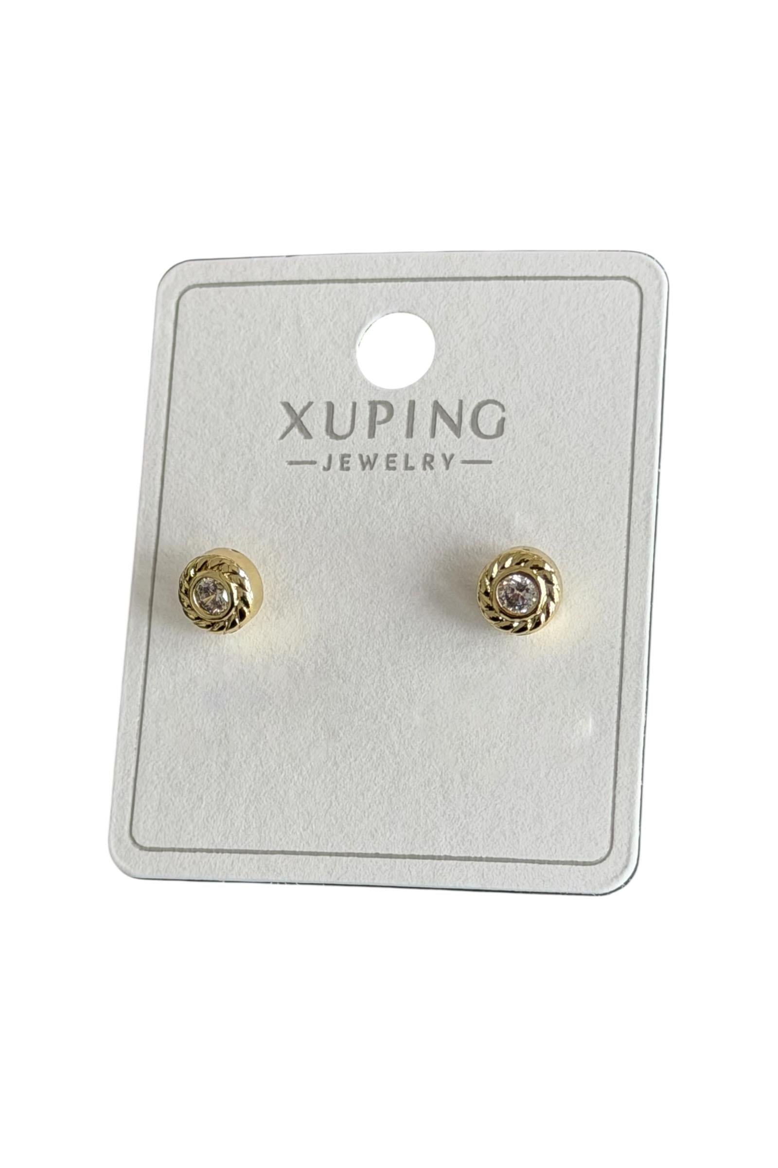 Altın Renk Taşlı Xuping Küpe (Çift)
