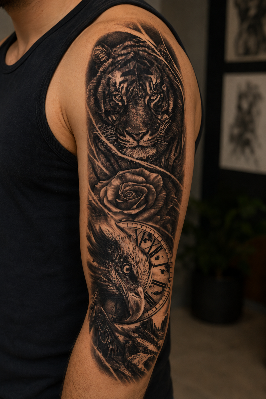 Aslan Kol Dövme Geçici Tattoo