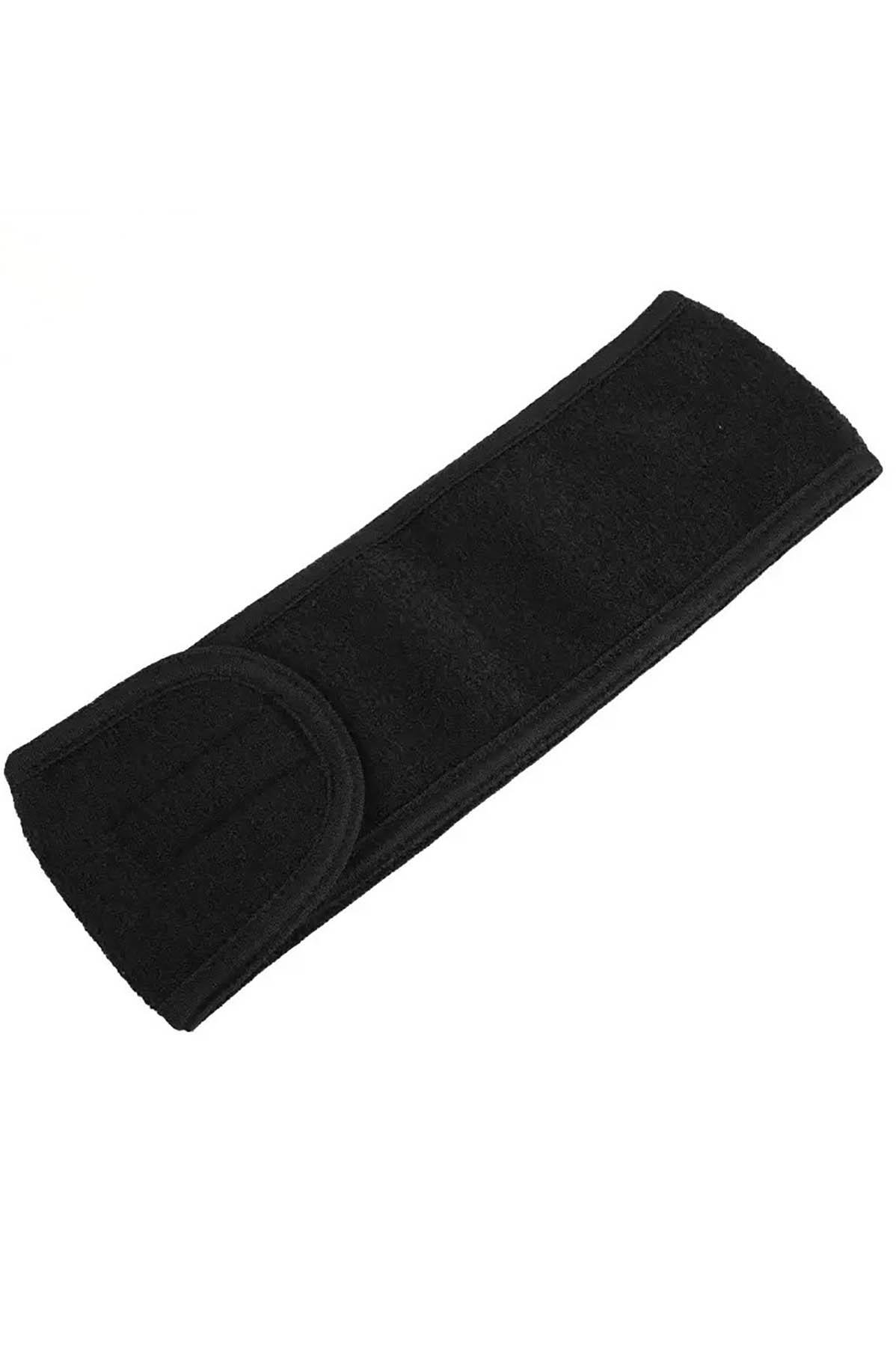 Siyah Renk Cırt Bantlı Havlu Saç Bandı