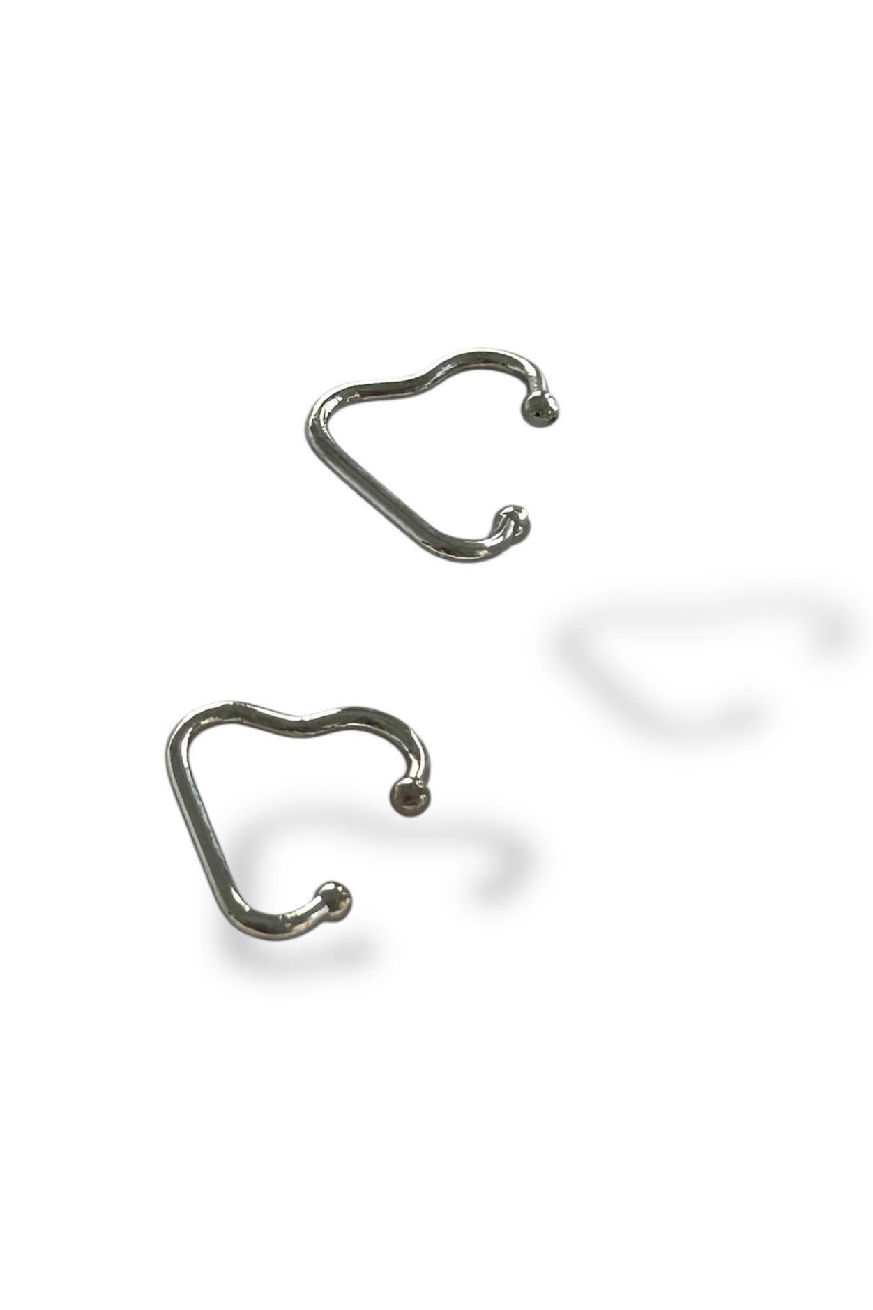 Gümüş Renk Unisex Septum, Hızma, Küpe (Çift)