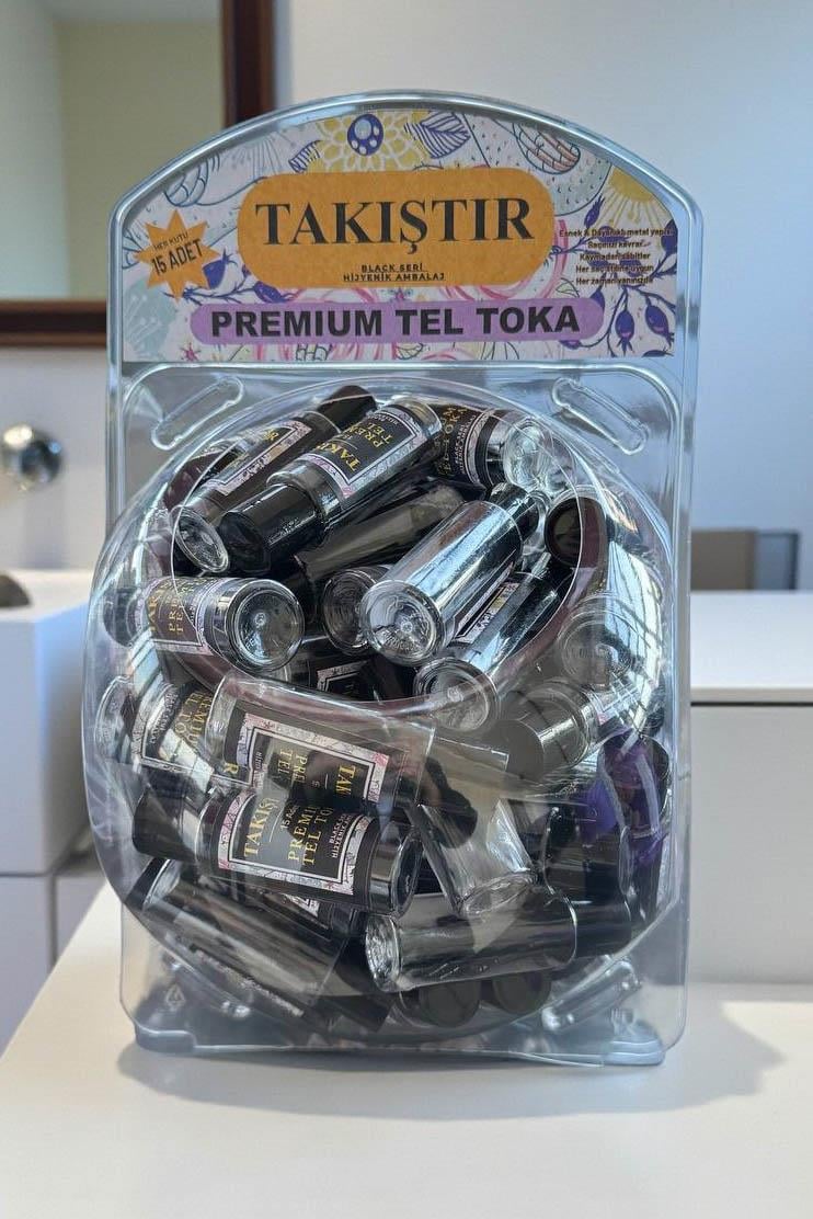 100lü Siyah Renk Kutulu Tel Toka Set