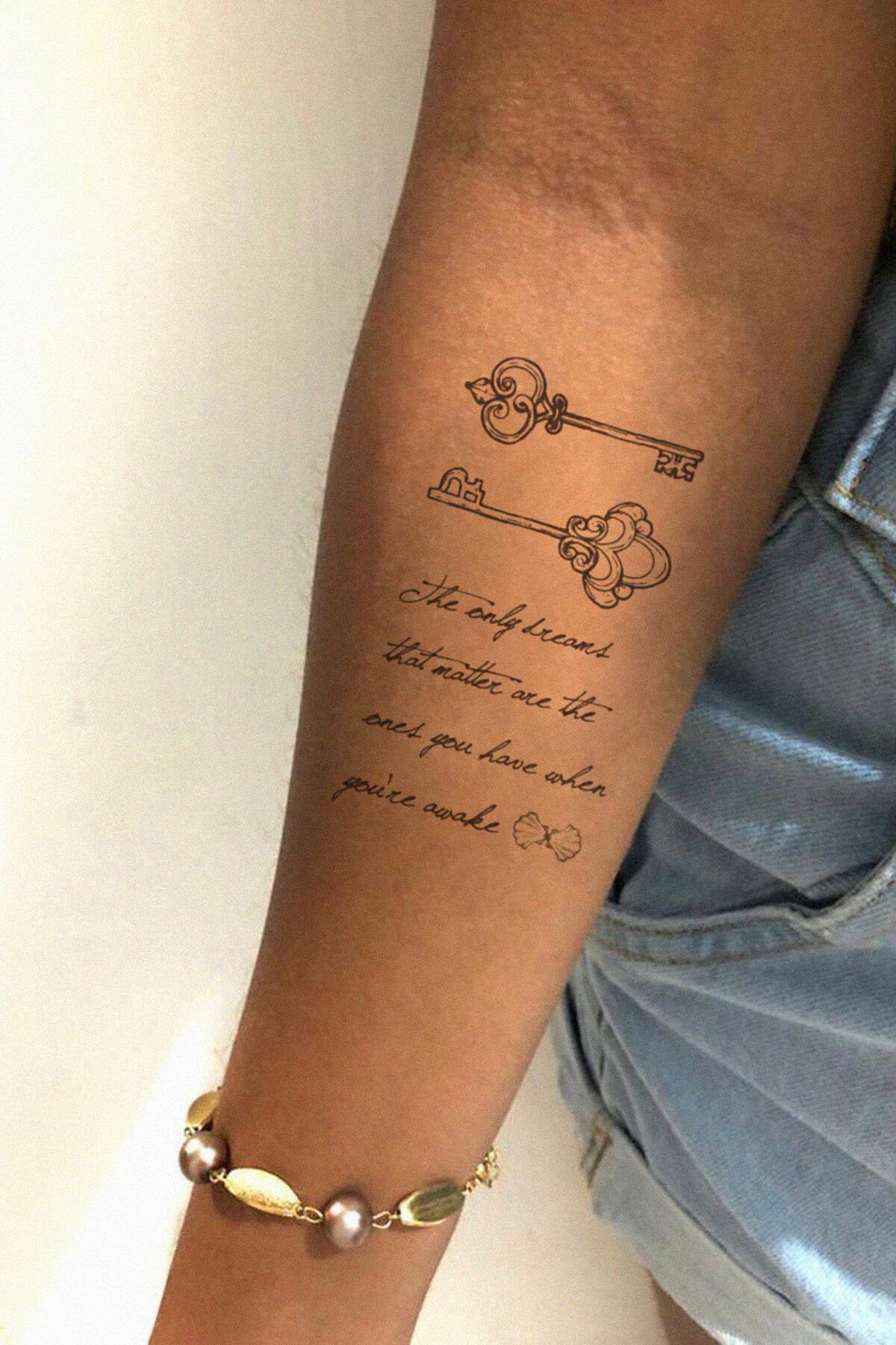 Anahtar Yazılı Mini Geçici Dövme Tattoo