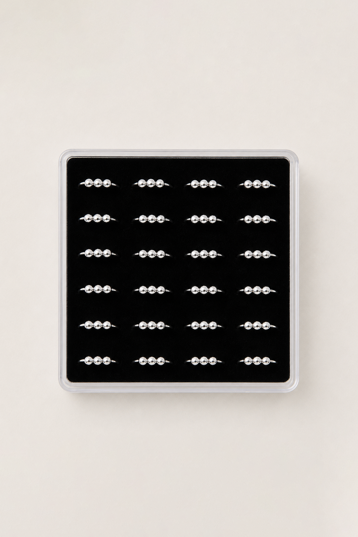 20li Gümüş Renk Halka Piercing Set
