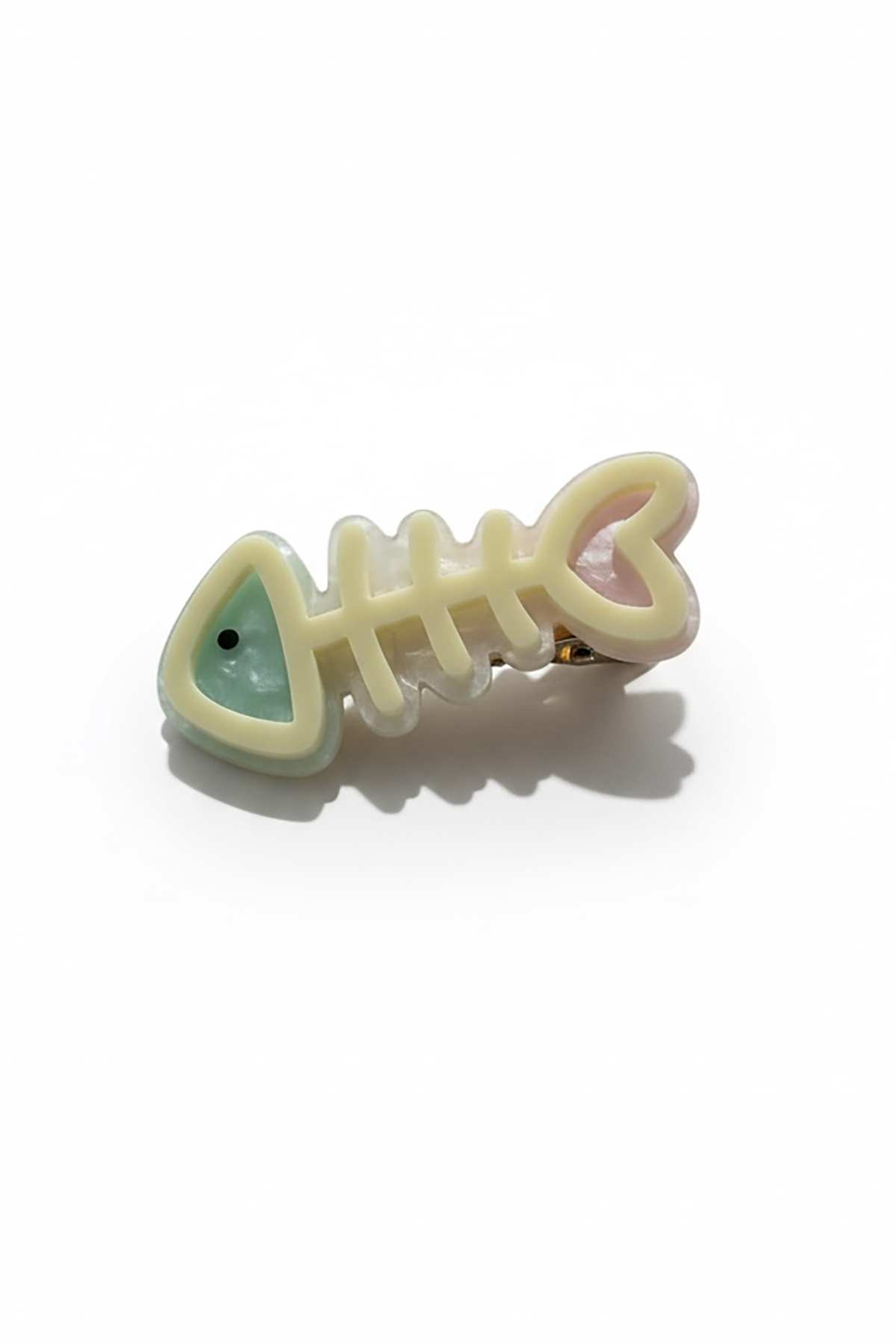 Sarı Renk Kılçık Figürlü Yan Toka