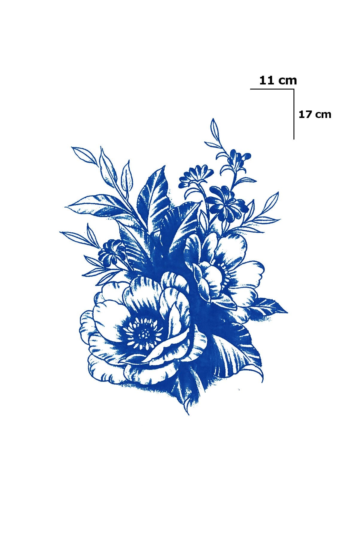 Çiçek Sonradan Kararan Yarı Kalıcı Geçici Dövme Tattoo